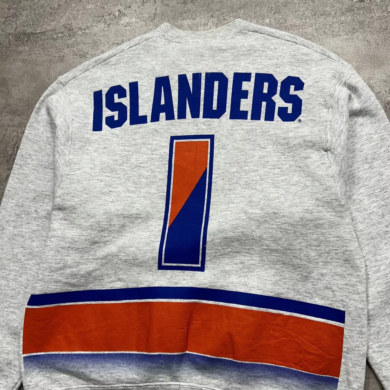 NHL × Salem Sportswear × Vintage VTG 90s NHL NEW YORK ISLANDERS SWEATSHIRT DOUBLE SIDED Size US L / EU 52-54 / 3 - 3 Thumbnail