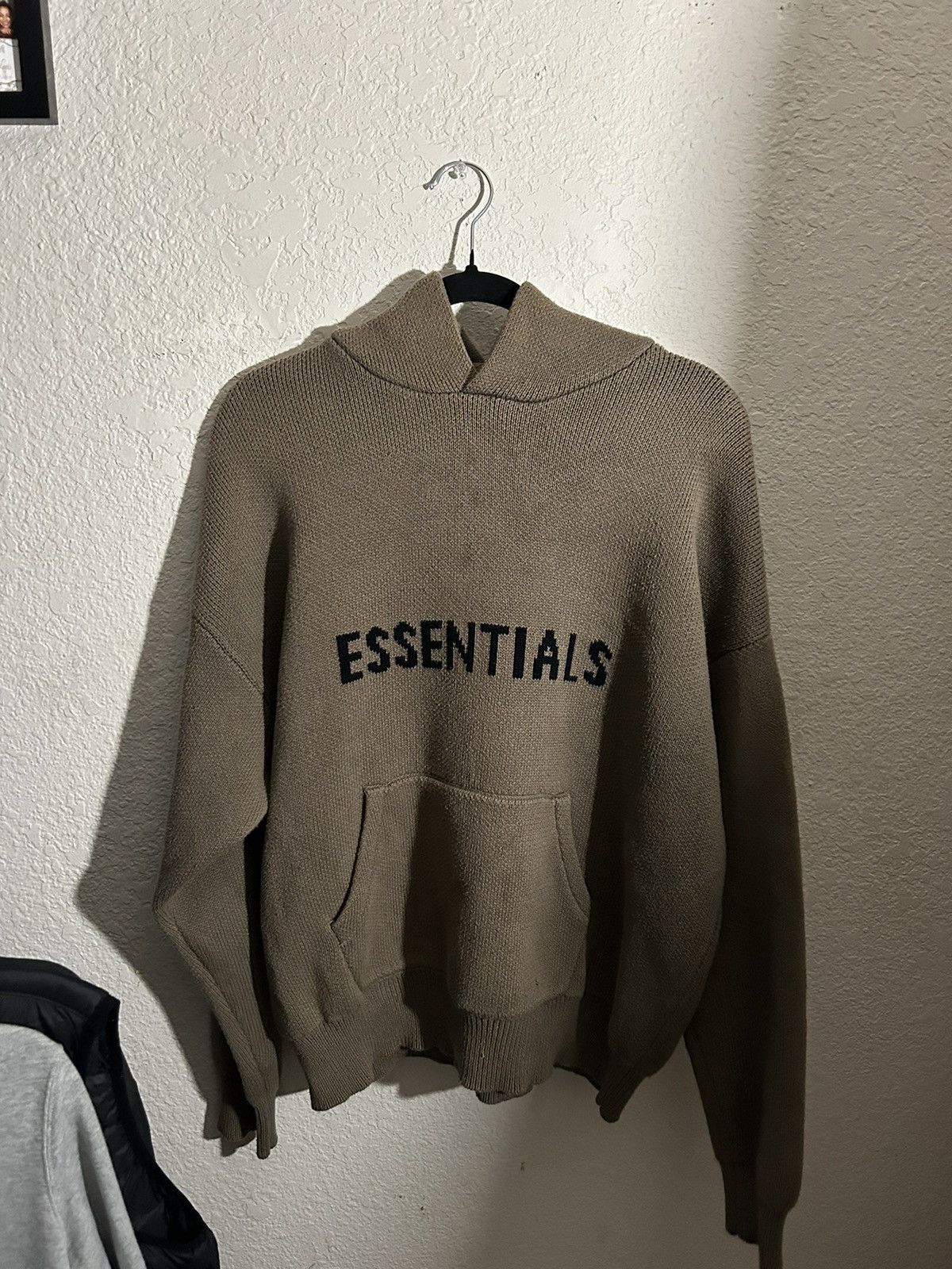 Essentials Essentials Fear Of God Knit Hoodie Grailed