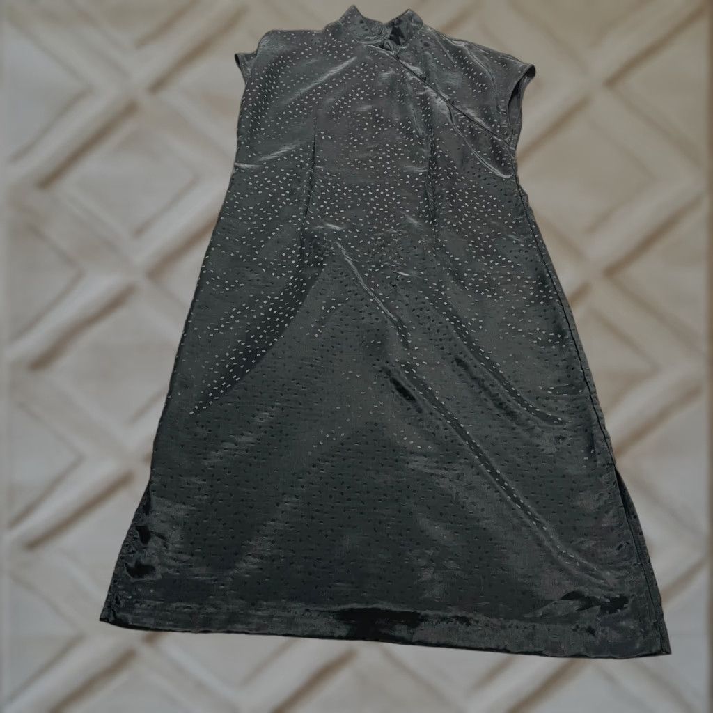 Vintage Unbranded Shift Dress Women Adult Small Black Silk Blend Sleeveless Party Argyle Zipper Womens Size S / US 4 / IT 40 - 1 Thumbnail
