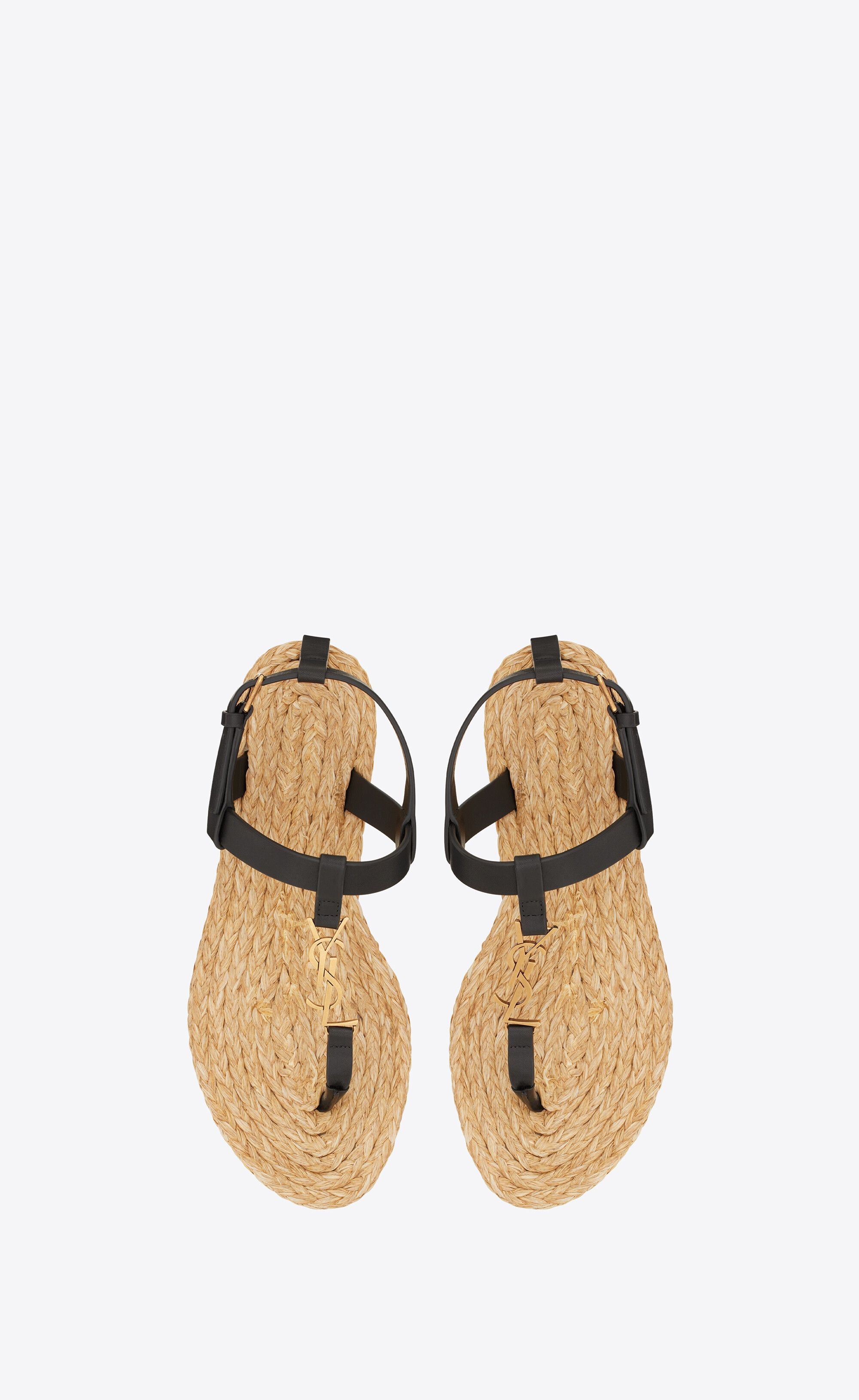Saint Laurent Paris o1s1wg110425 688692 Cassandra Flat Sandals in Smooth Leather Size US 8 / IT 38 - 1 Thumbnail