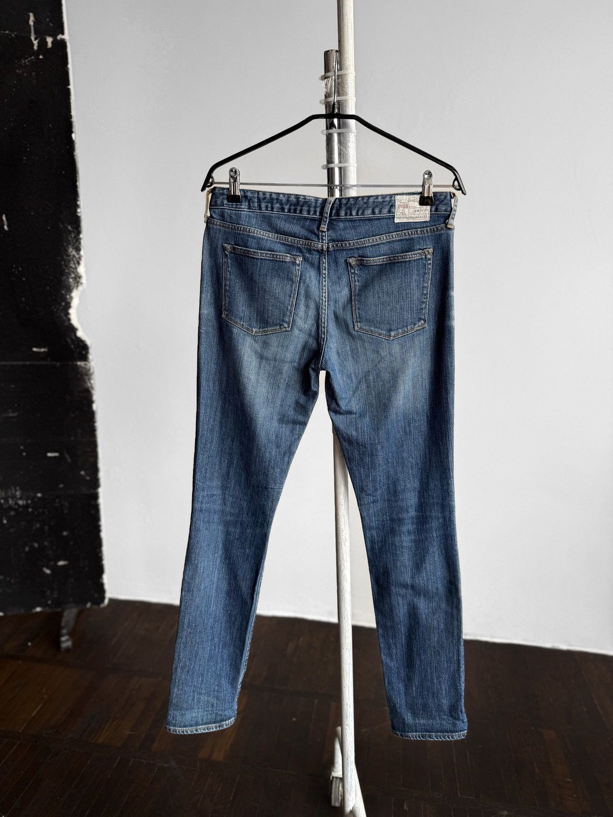 Evisu Evisu Womens Vintage Dark Blue Indigo Selvedge Jeans Pants Size 33" - 2 Thumbnail
