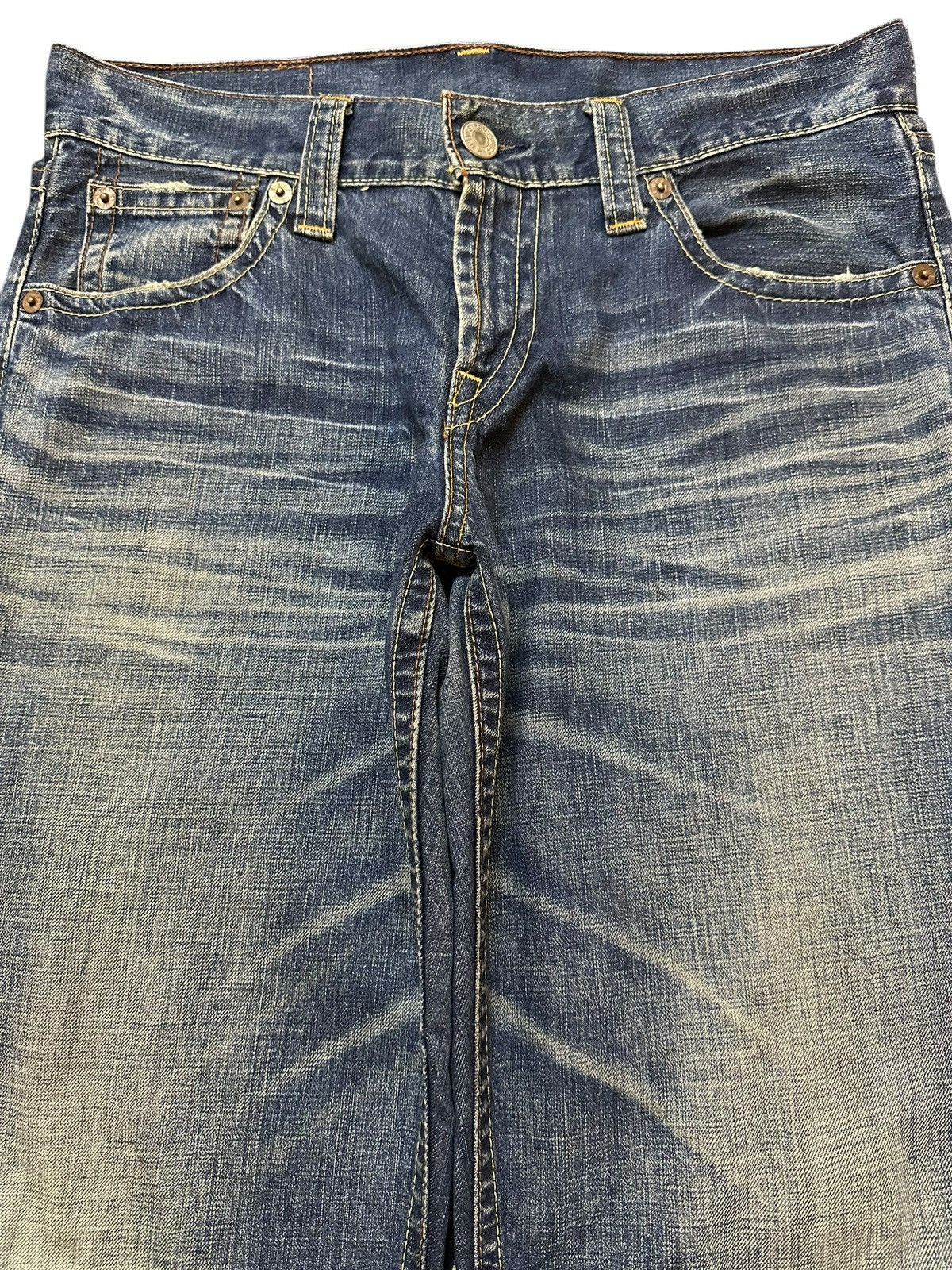 Levi's Vintage 90 Levis 503 Blue Faded Wash Distress Baggy Jeans Size US 34 / EU 50 - 3 Thumbnail