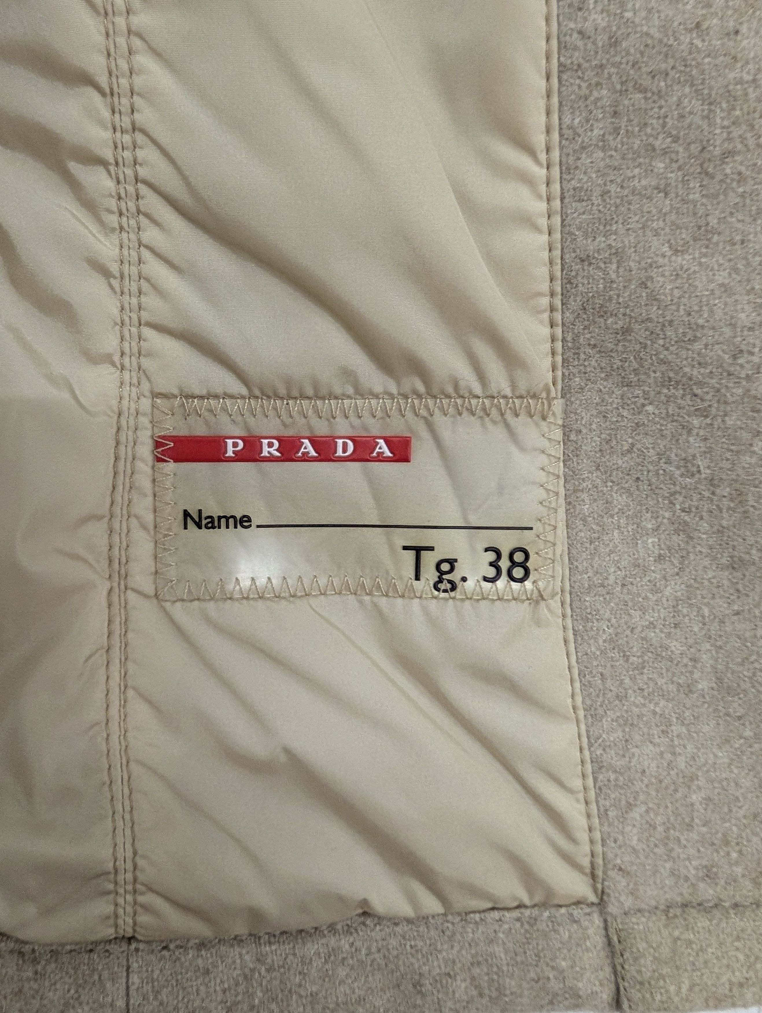 Prada Light Brown Zip Up Wool Jacket With Leather Elbow Padded Size XS / US 0-2 / IT 36-38 - 11 Thumbnail