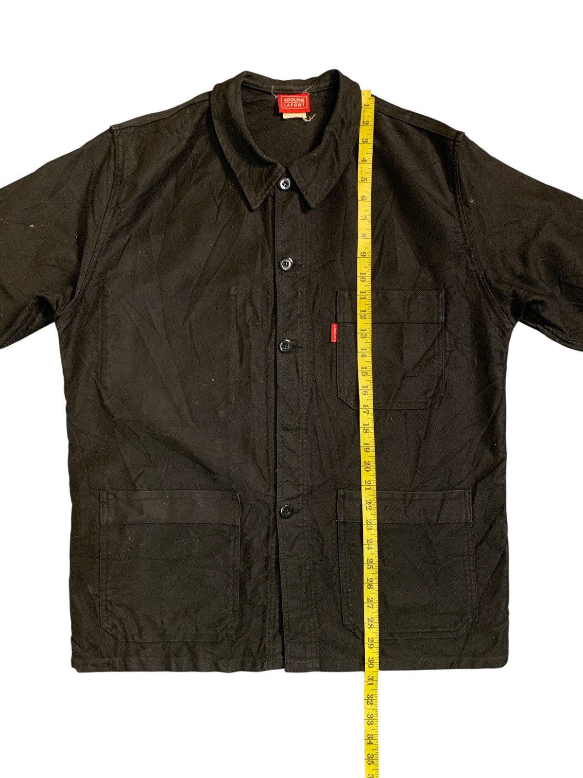 Other Rare Vintage Adolphe Lafont Black Moleskin Chore Jacket Size US L / EU 52-54 / 3 - 9 Thumbnail