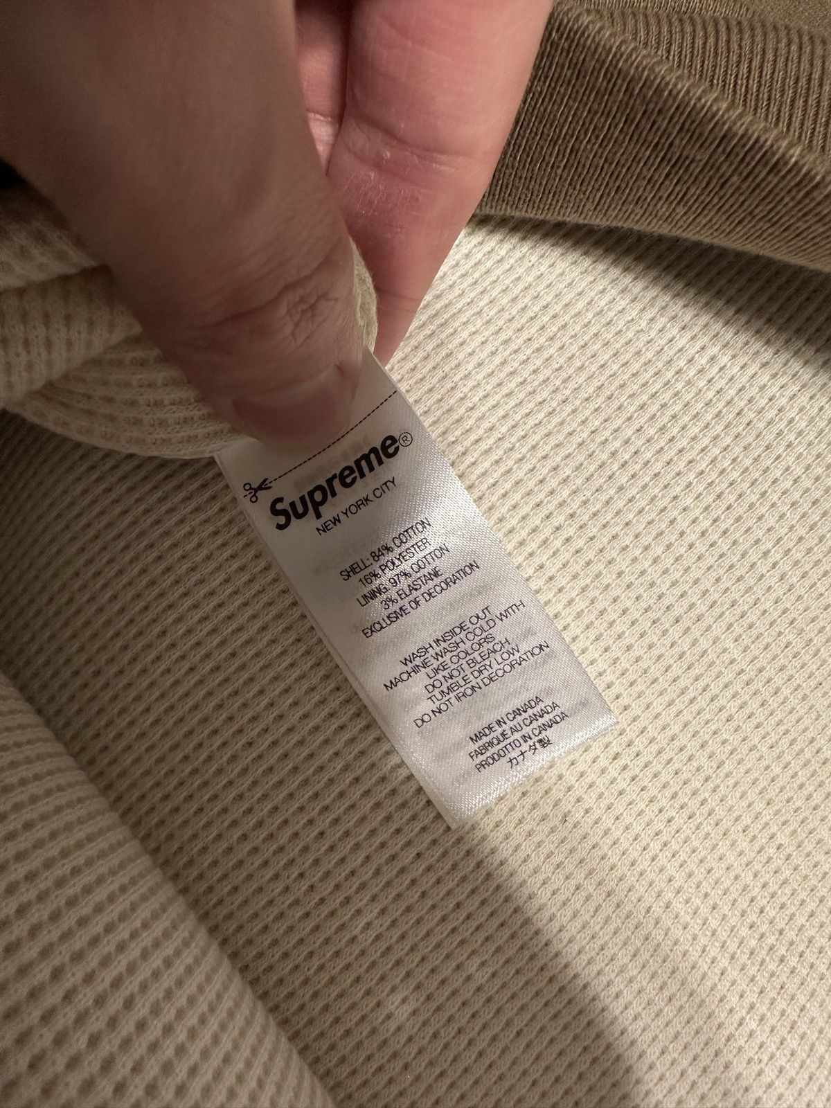 Supreme Thermal Line Arc Zip Up Hoodie Dusty Brown Size US M / EU 48-50 / 2 - 8 Thumbnail
