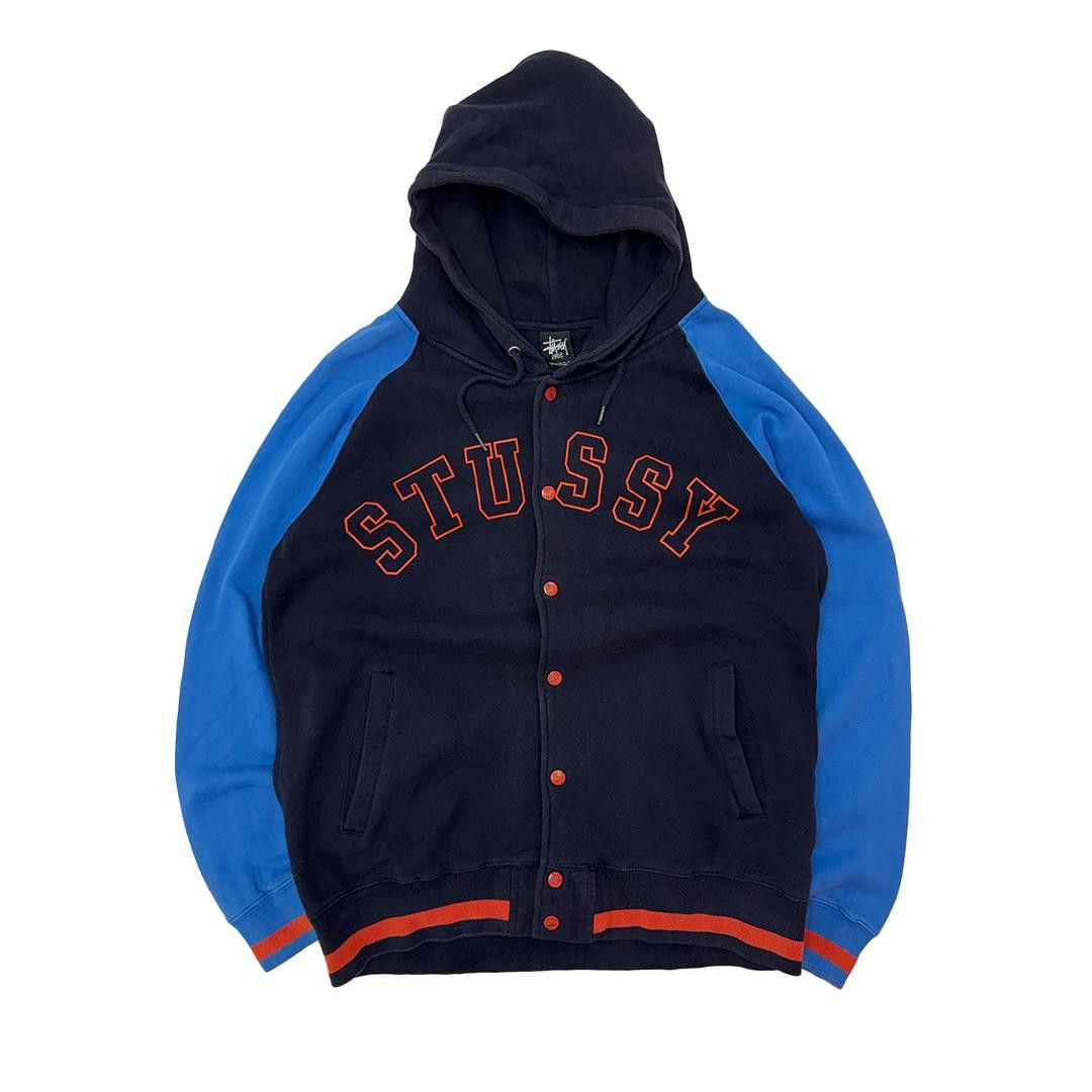 Stussy Stussy Vintage Varsity Button Up Hoodie (L) Size US L / EU 52-54 / 3 - 1 Thumbnail