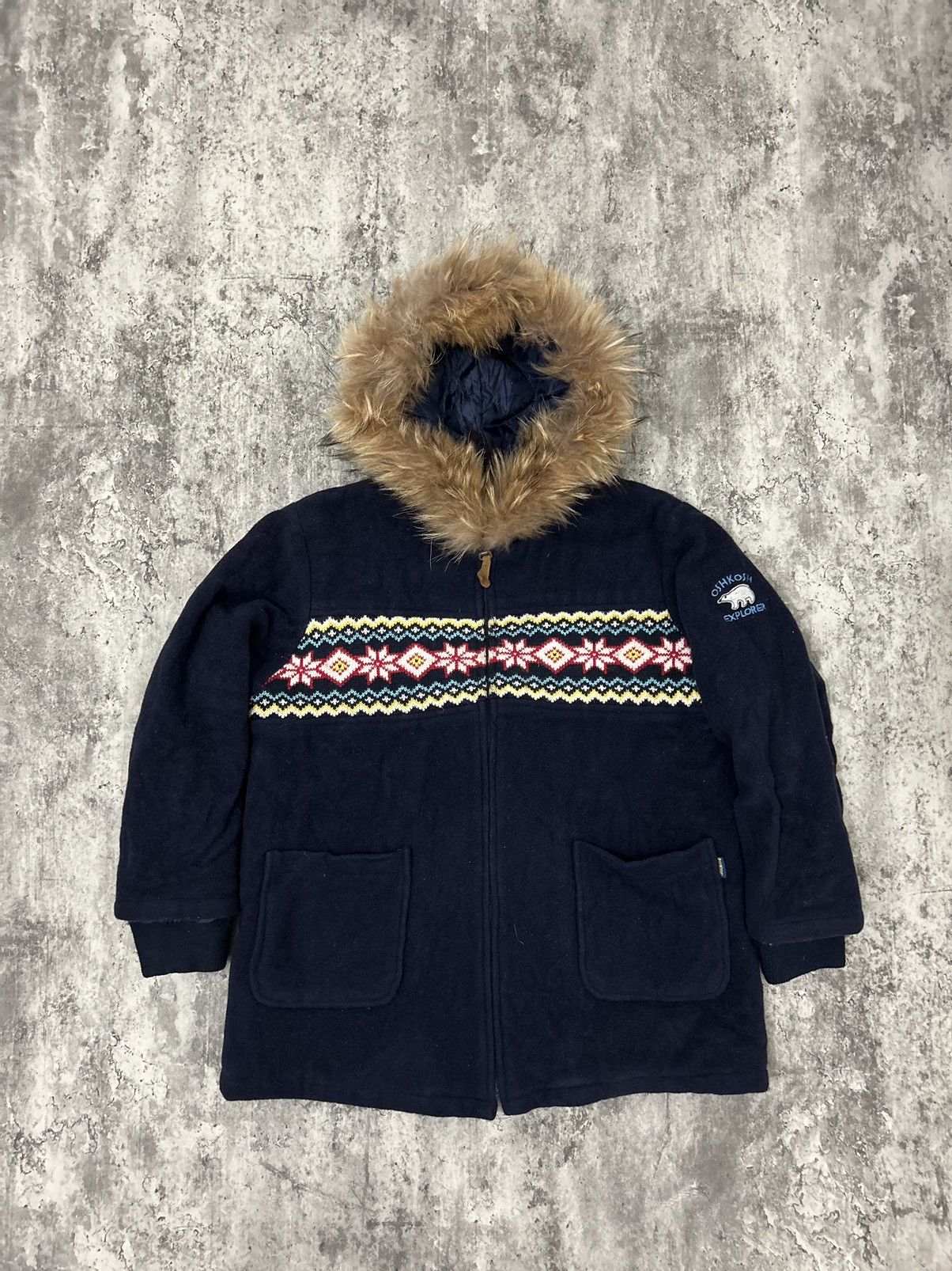 If Six Was Nine × Le Grande Bleu (L.G.B.) × Oshkosh Oshkosh Navajo Fur Jacket Size US S / EU 44-46 / 1 - 1 Thumbnail