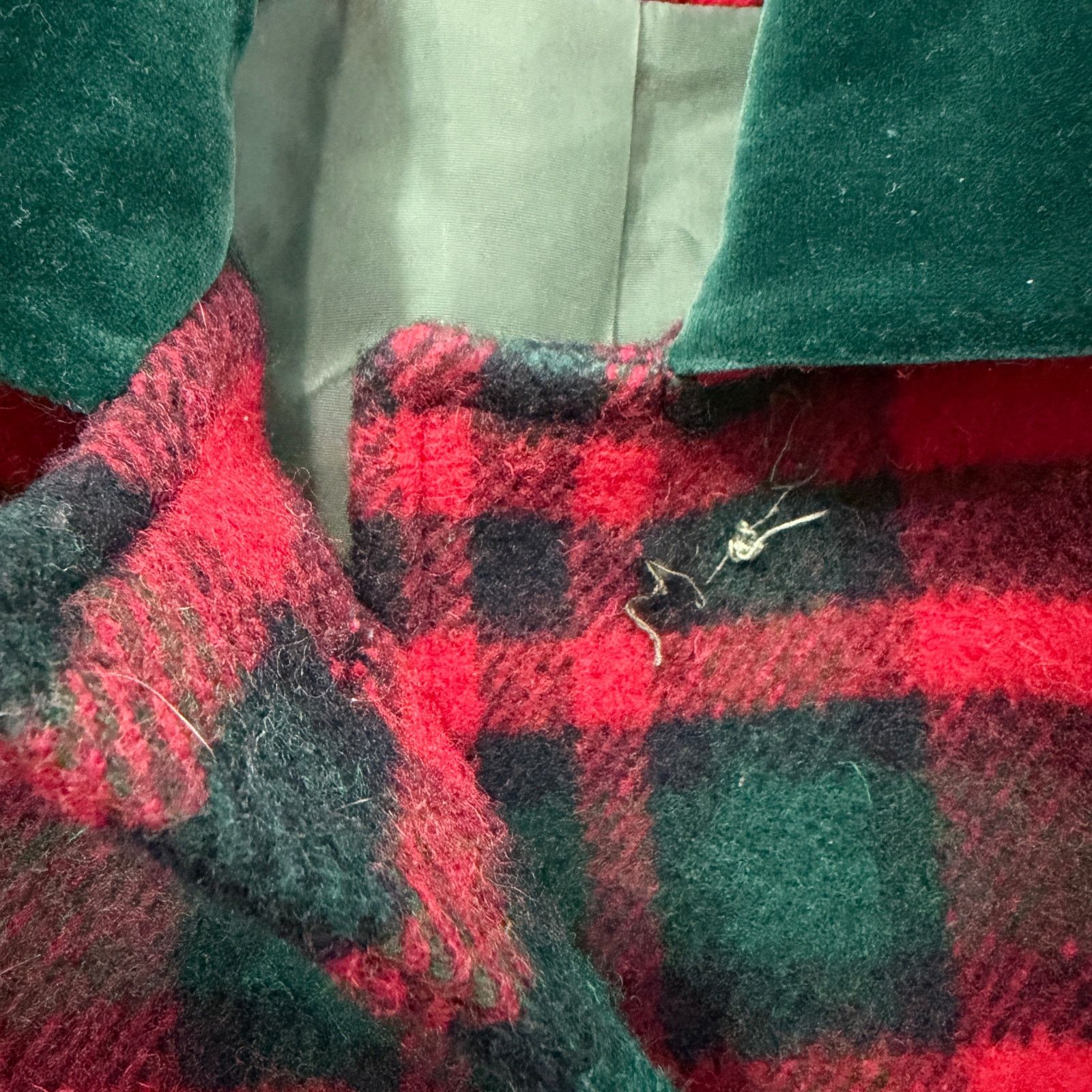 Vintage Vintage Jacobsons Wool Down Coat Red Green Tartan Plaid Size L / US 10 / IT 46 - 4 Thumbnail
