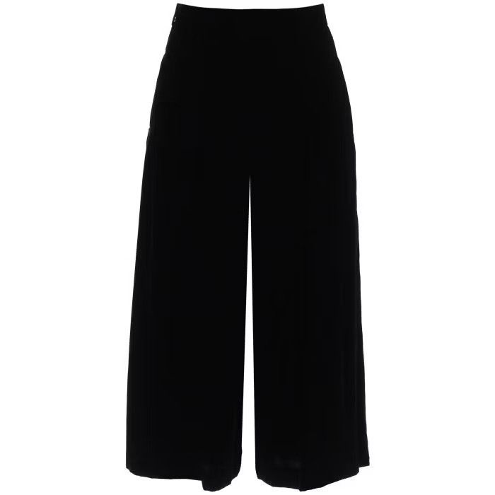 Dior o1s22i1n0524 Velvet Cropped Pants in Black | Grailed