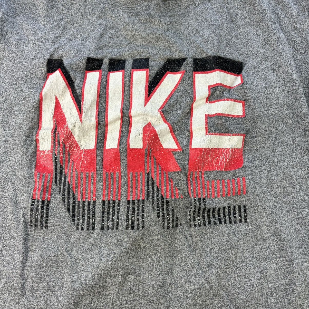 Nike Vintage 80s nike gray spell-out tshirt Size US XL / EU 56 / 4 - 2 Thumbnail