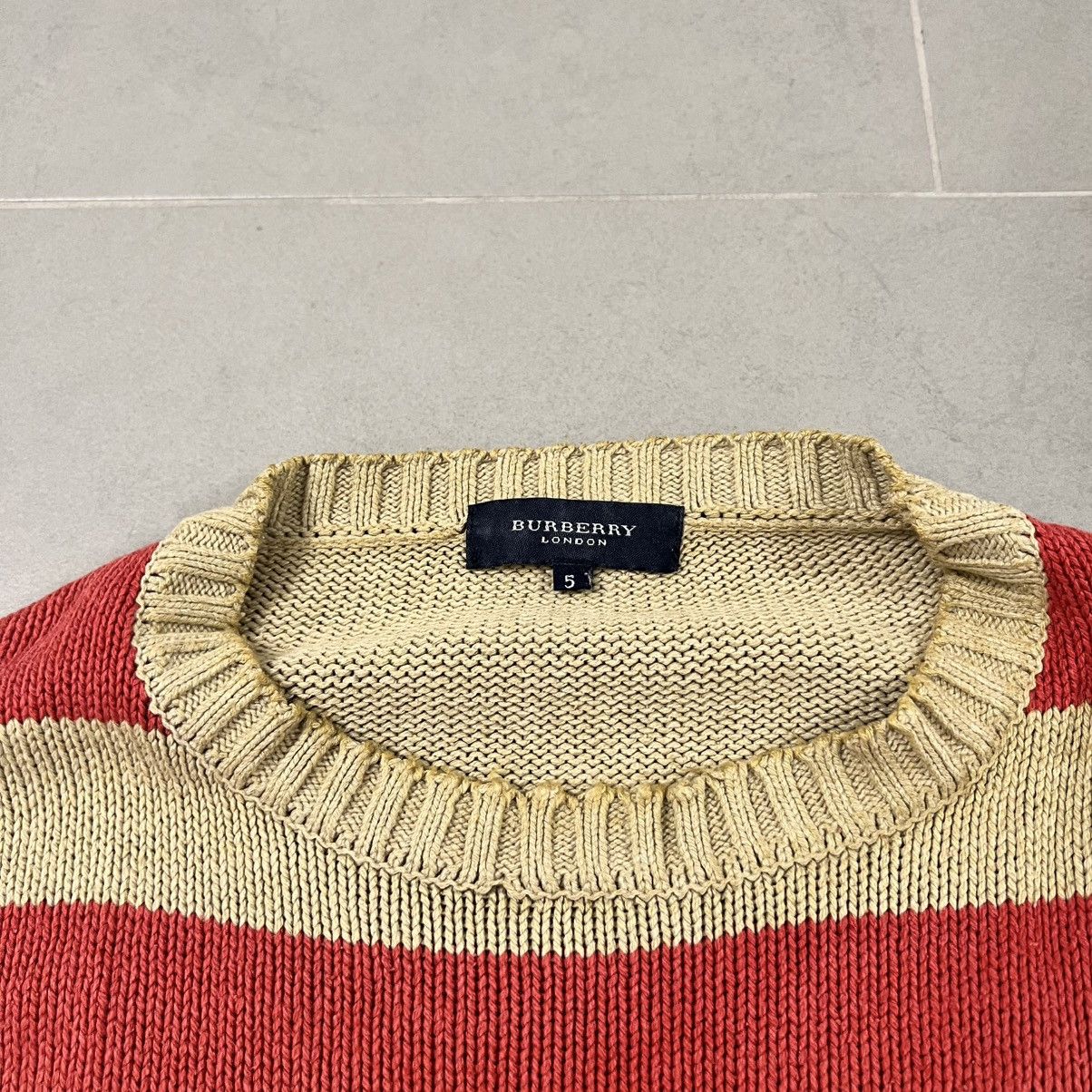 Burberry Vintage Burberry Grunge Striped Sweater Red-Orange Size 5 Size US L / EU 52-54 / 3 - 2 Thumbnail