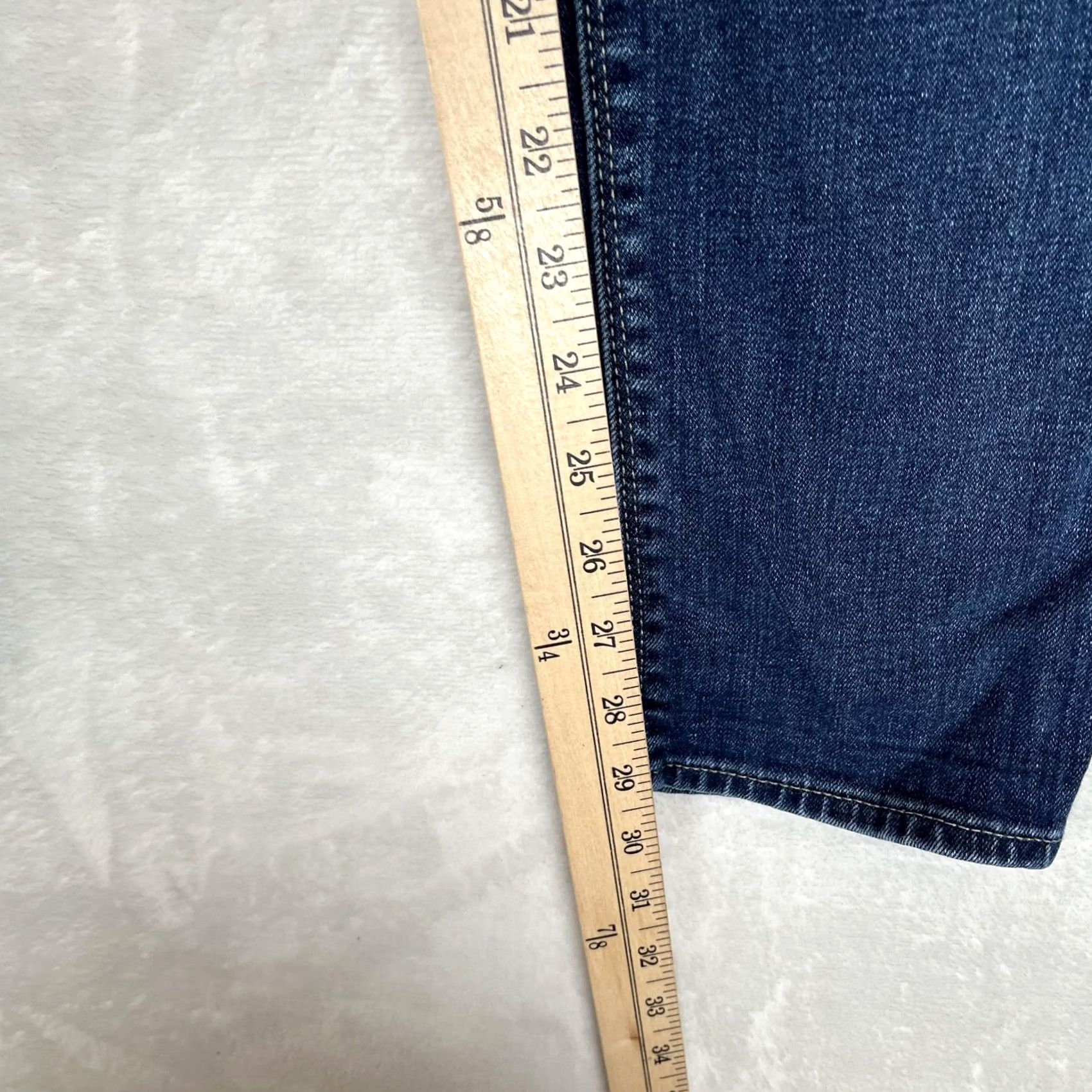 Lucky Brand Lucky Brand Brooke Skinny Jeans Womens 14 Blue Medium Wash Denim Slim 5-Pocket Handcrafted Logo Buttons Zip Fly Pants Womens Size 36" / US 14 / IT 50 - 2 Thumbnail