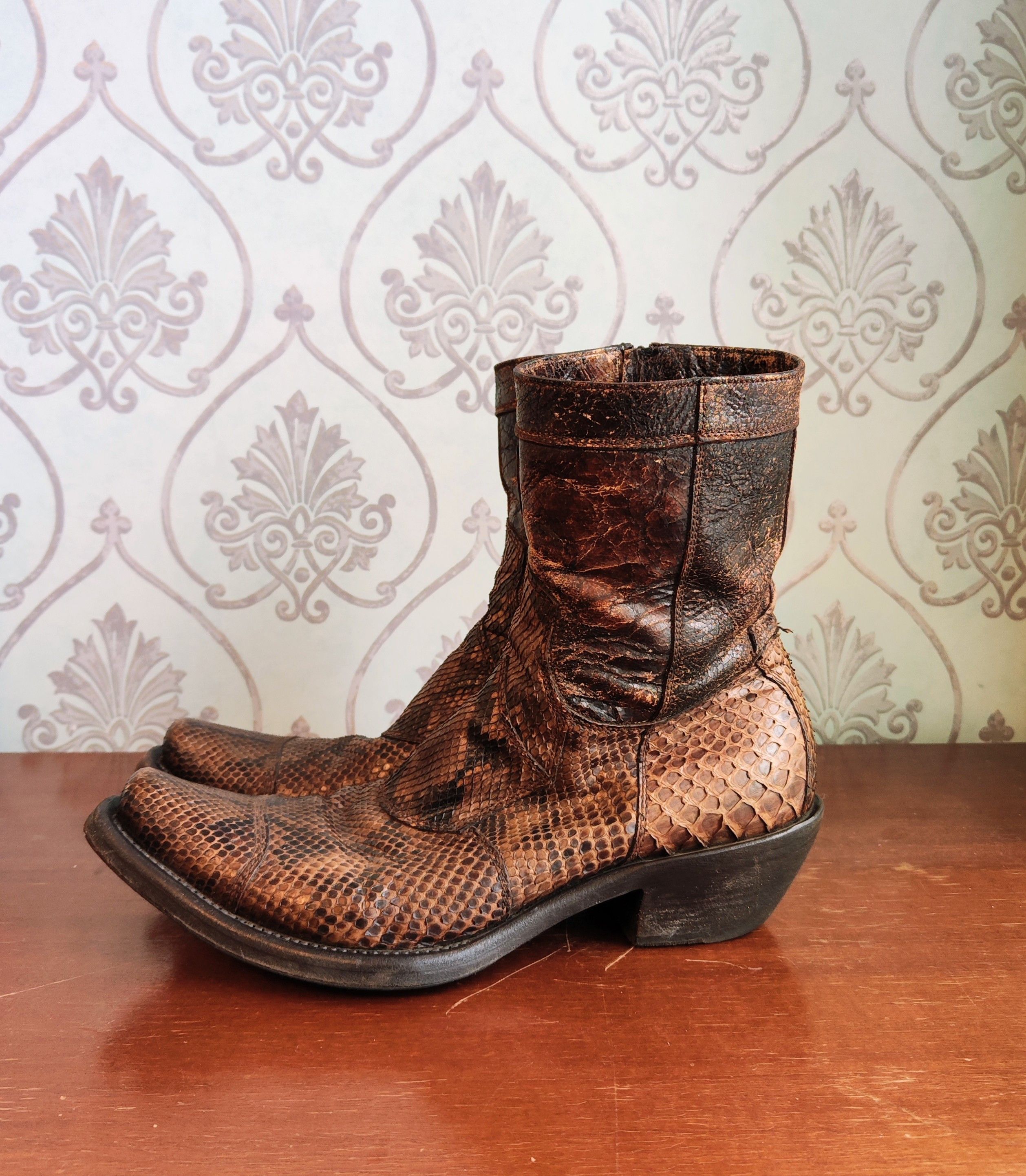 Gianni Barbato GRAIL! Snakeskin boots.Like Tom Ford or Saint Laurent boots Size US 10 / EU 43 - 1 Thumbnail