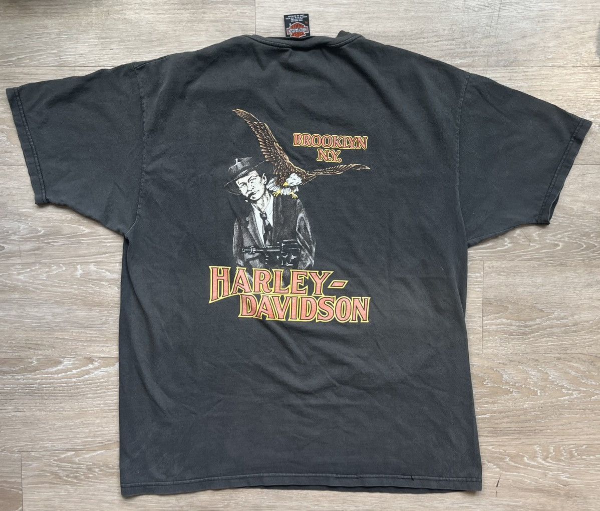 Harley Davidson Vintage 90s Harley Davidson Gangster Tee Size US L / EU 52-54 / 3 - 1 Thumbnail