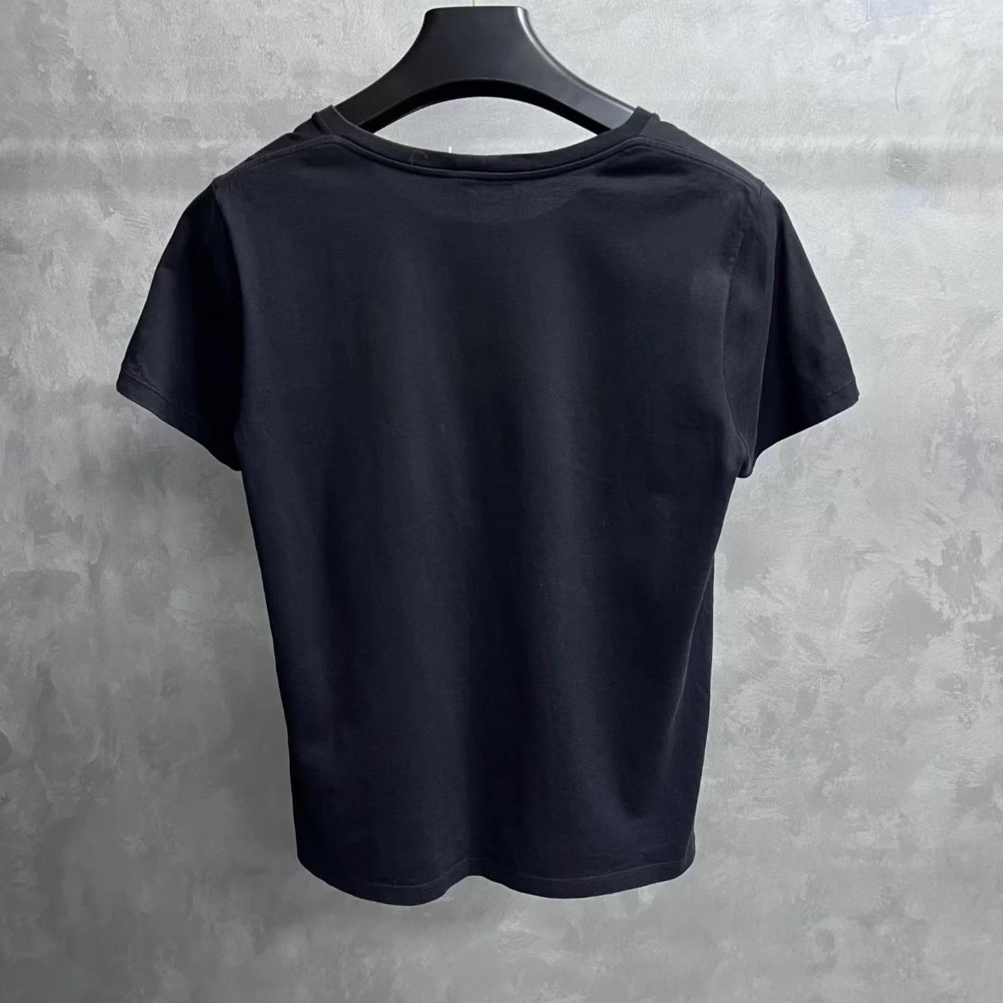 Celine Celine Black Logo Print Oversize Knit Short Tee L Size L / US 10 / IT 46 - 2 Thumbnail