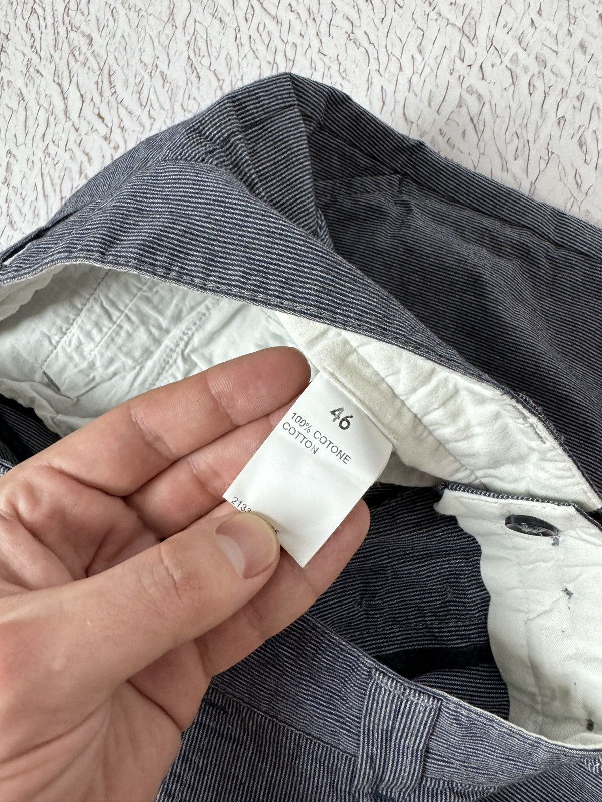 Officina36 Officina 36 cotton striped grey cropped chino pants Size US 30 / EU 46 - 10 Thumbnail