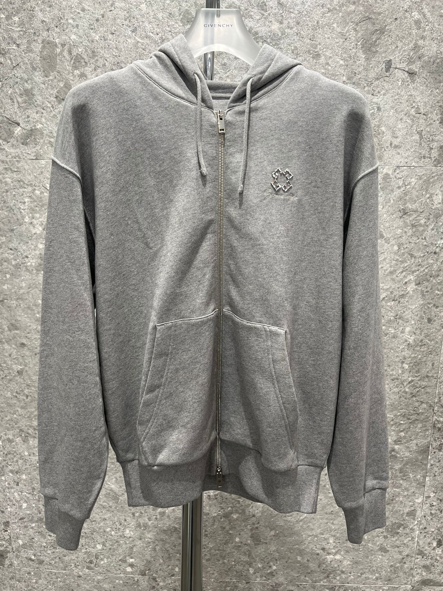 Givenchy oc11z0725 Hoodie in Light Grey Melange Size US S / EU 44-46 / 1 - 5 Thumbnail
