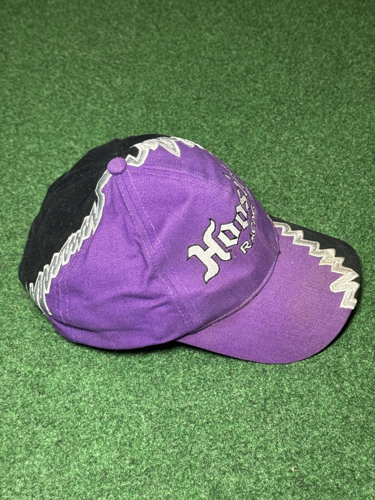 Vintage 90s Hoosier Racing Shockwave Sharktooth Rare Strapback Hat Size ONE SIZE - 2 Thumbnail