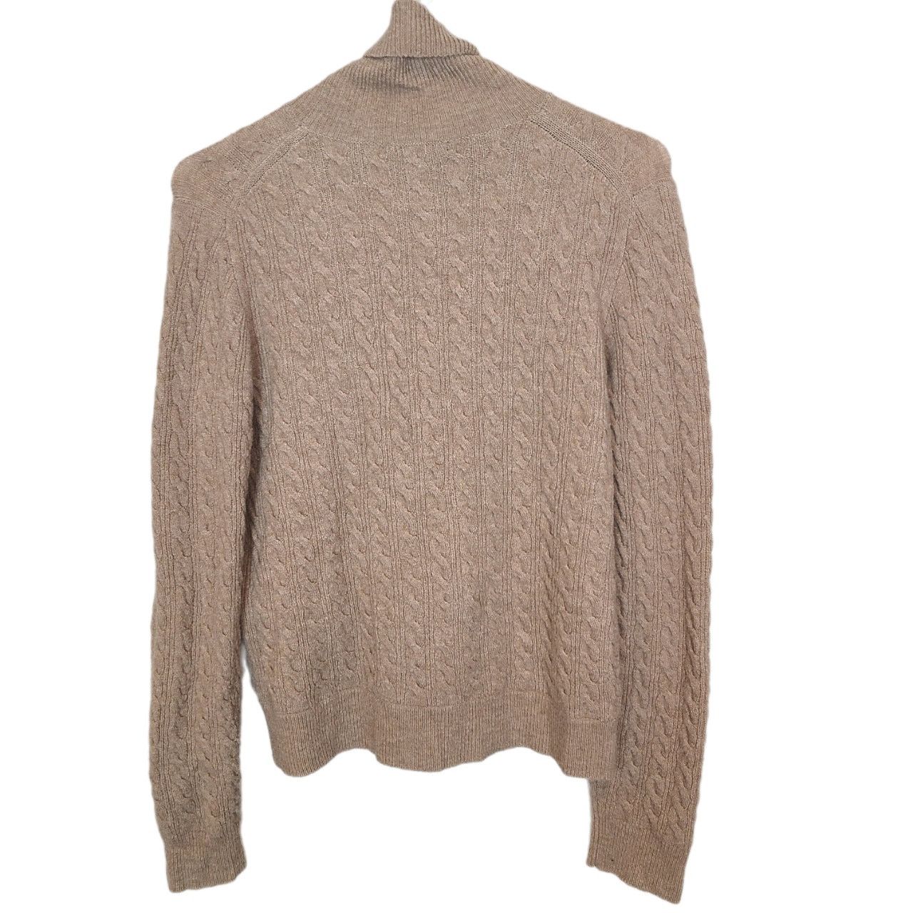 J.Crew J. Crew Womens Ruffle Front Cable Knit Turtleneck Sweater M Size M / US 6-8 / IT 42-44 - 9 Thumbnail