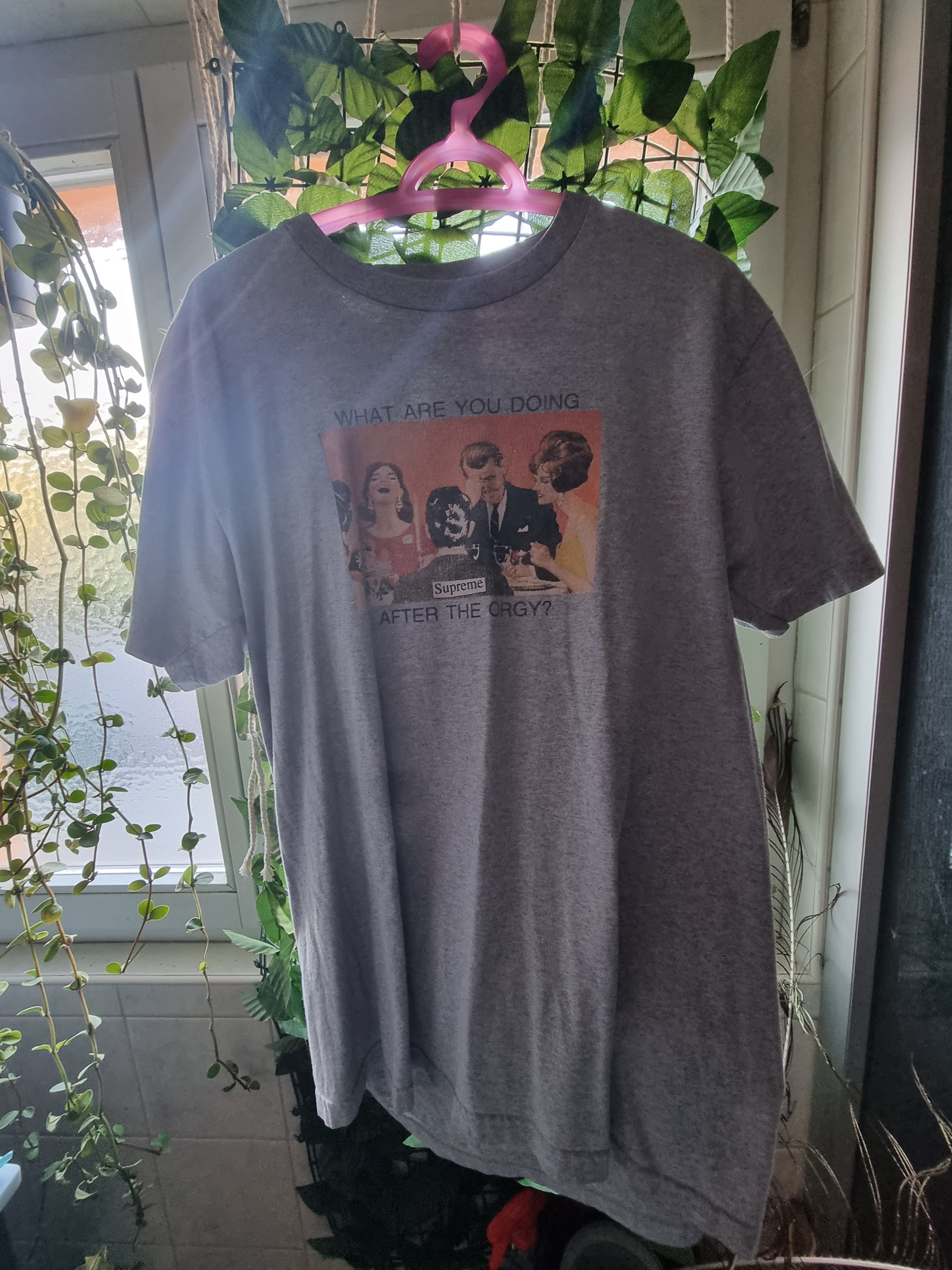 Supreme Supreme Orgy Grey Tshirt Size US L / EU 52-54 / 3 - 4 Thumbnail