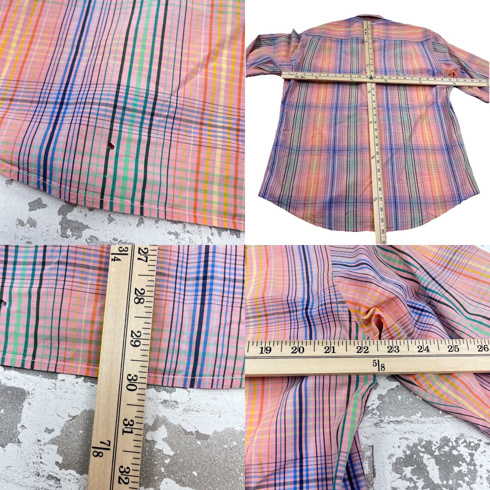 Tommy Bahama Tommy Bahama Shirt Men Medium Pink Plaid Button-Up Casual Beach Classic Size 40R - 8 Thumbnail
