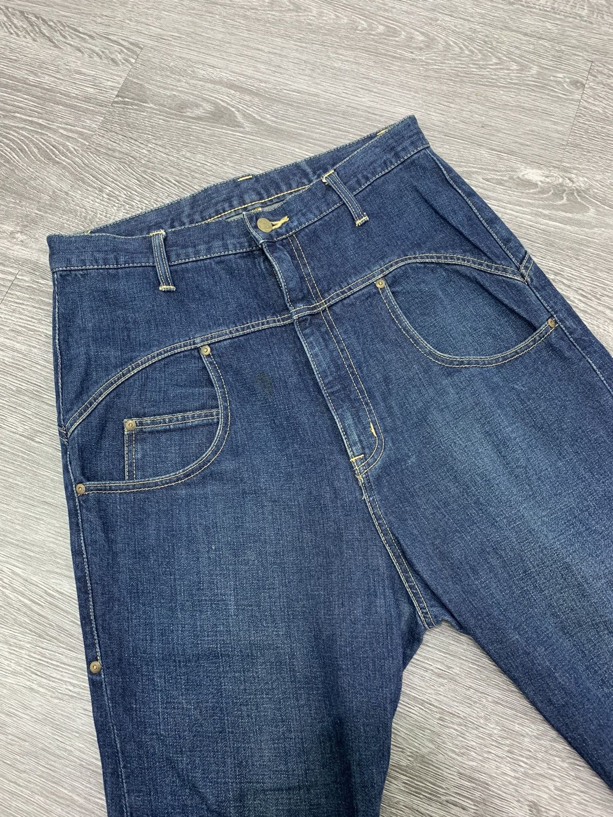 Issey Miyake Rare Japanese Brand Mercibeaucoup X Lee Denim Pants 2000s Size US 32 / EU 48 - 5 Thumbnail