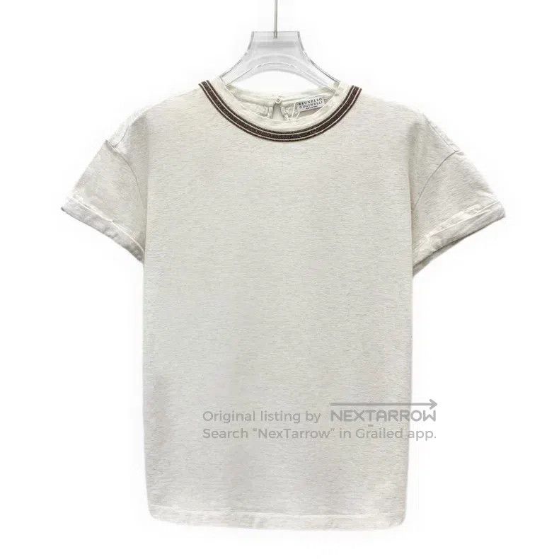 Brunello Cucinelli Brunello Cucinelli Khaki Cotton V-Neck Single Breasted Lon Size S / US 4 / IT 40 - 1 Thumbnail