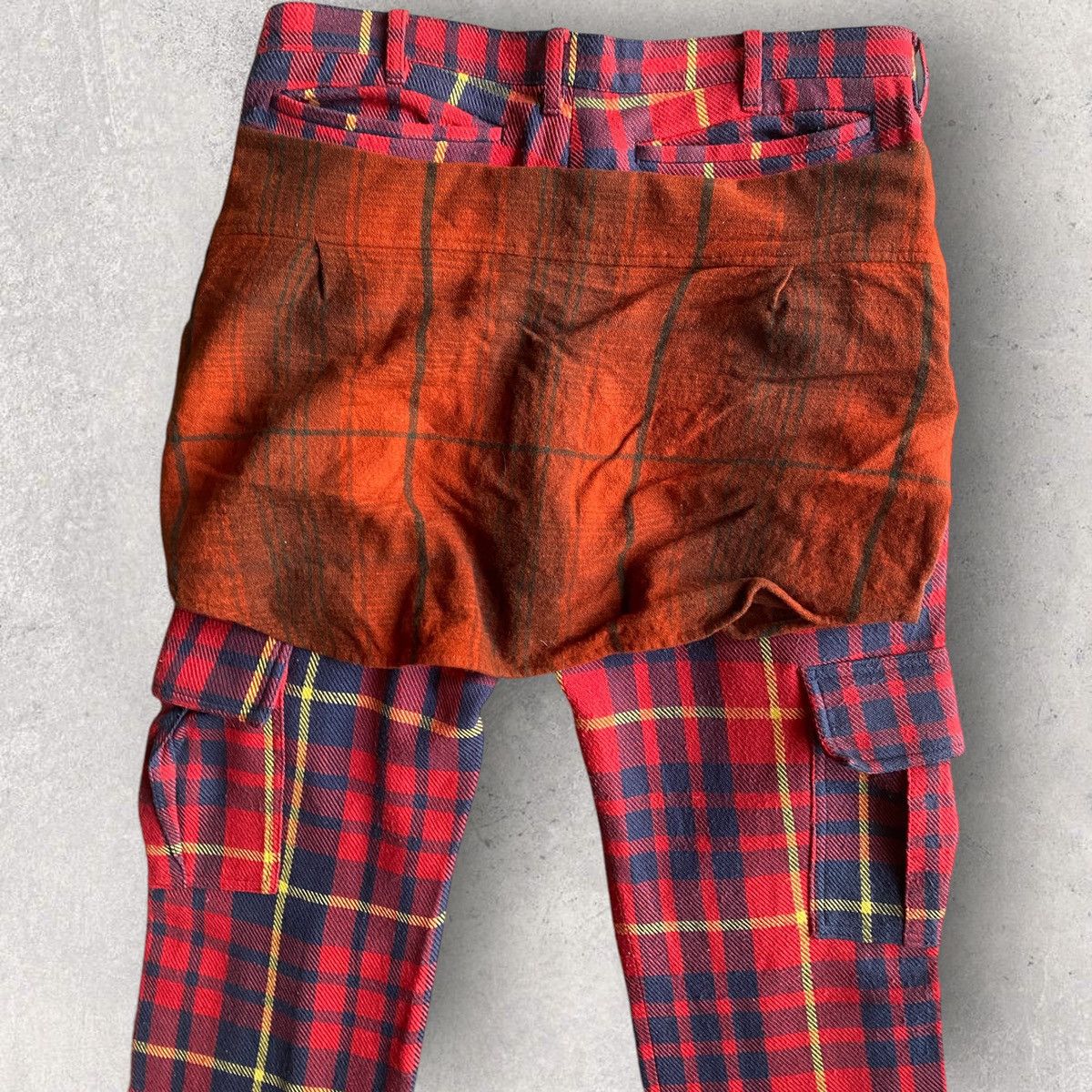 Undercover AW03 Paper Doll Hybrid Red Tartan Shirt Trousers Size US 32 / EU 48 - 5 Thumbnail