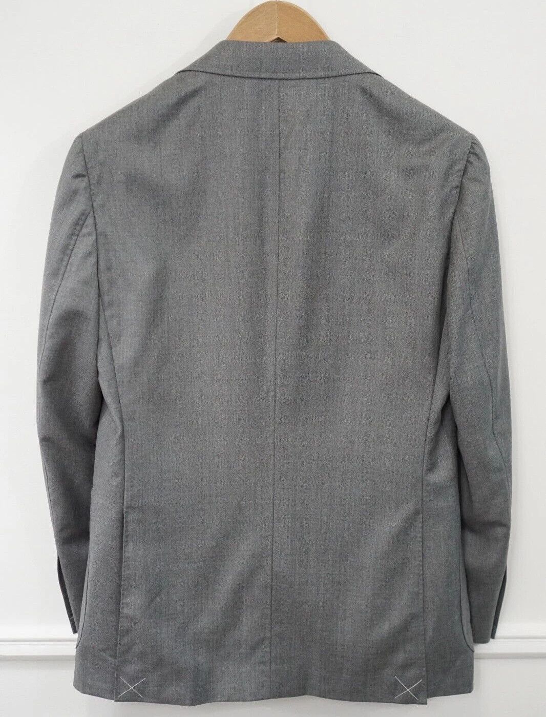Suitsupply Men Suitsupply Blazer Havana Patch Wide Label Grey Wool US36 Size 36R - 2 Thumbnail