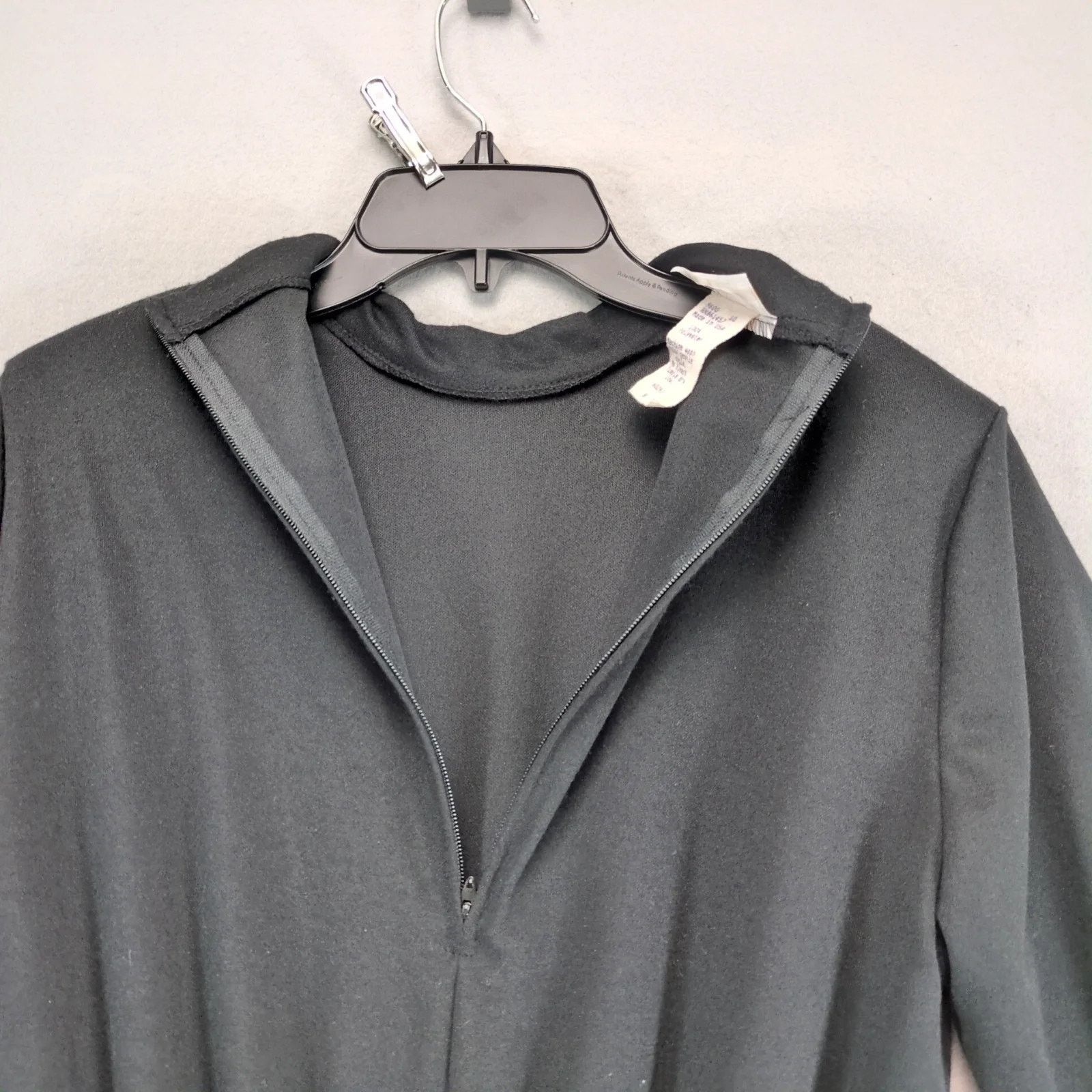 Vintage Philippe-Marcel Black Midi Secretary Day Dress Sz 8 Mockneck Size M / US 6-8 / IT 42-44 - 4 Thumbnail