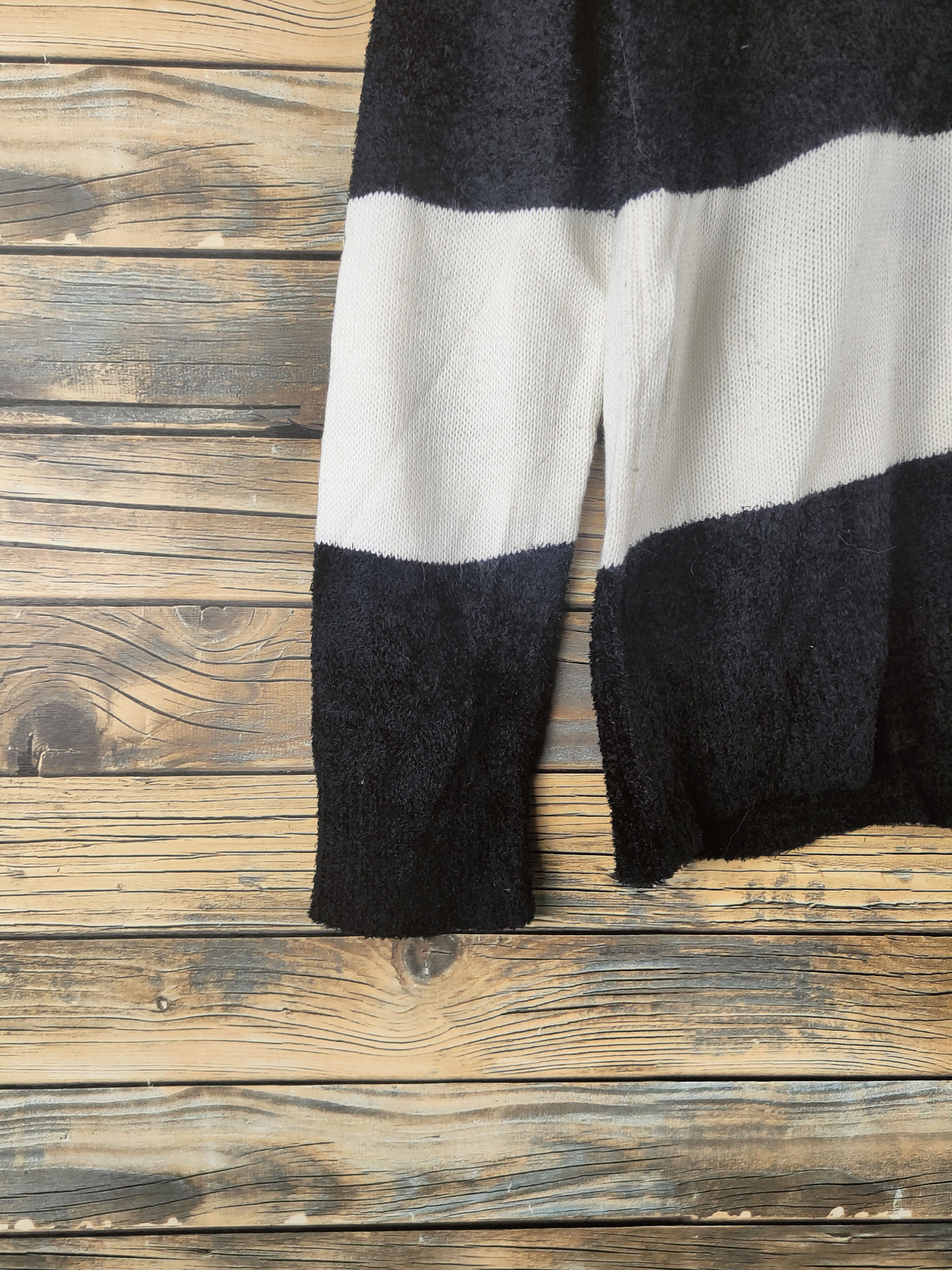 Japanese Brand DL Growth by Grail Black White Knitwear Sweatshirts #46-976 Size US M / EU 48-50 / 2 - 4 Thumbnail
