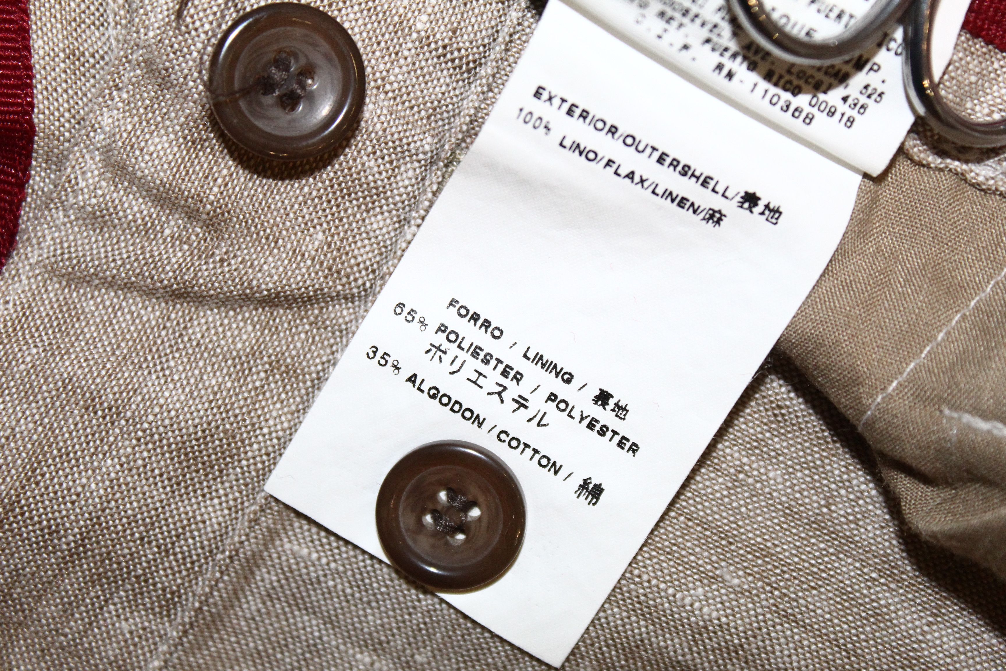 Adolfo Dominguez Adolfo Dominguez Raw Linen Straight Leg Chino Pants Size US 32 / EU 48 - 8 Thumbnail