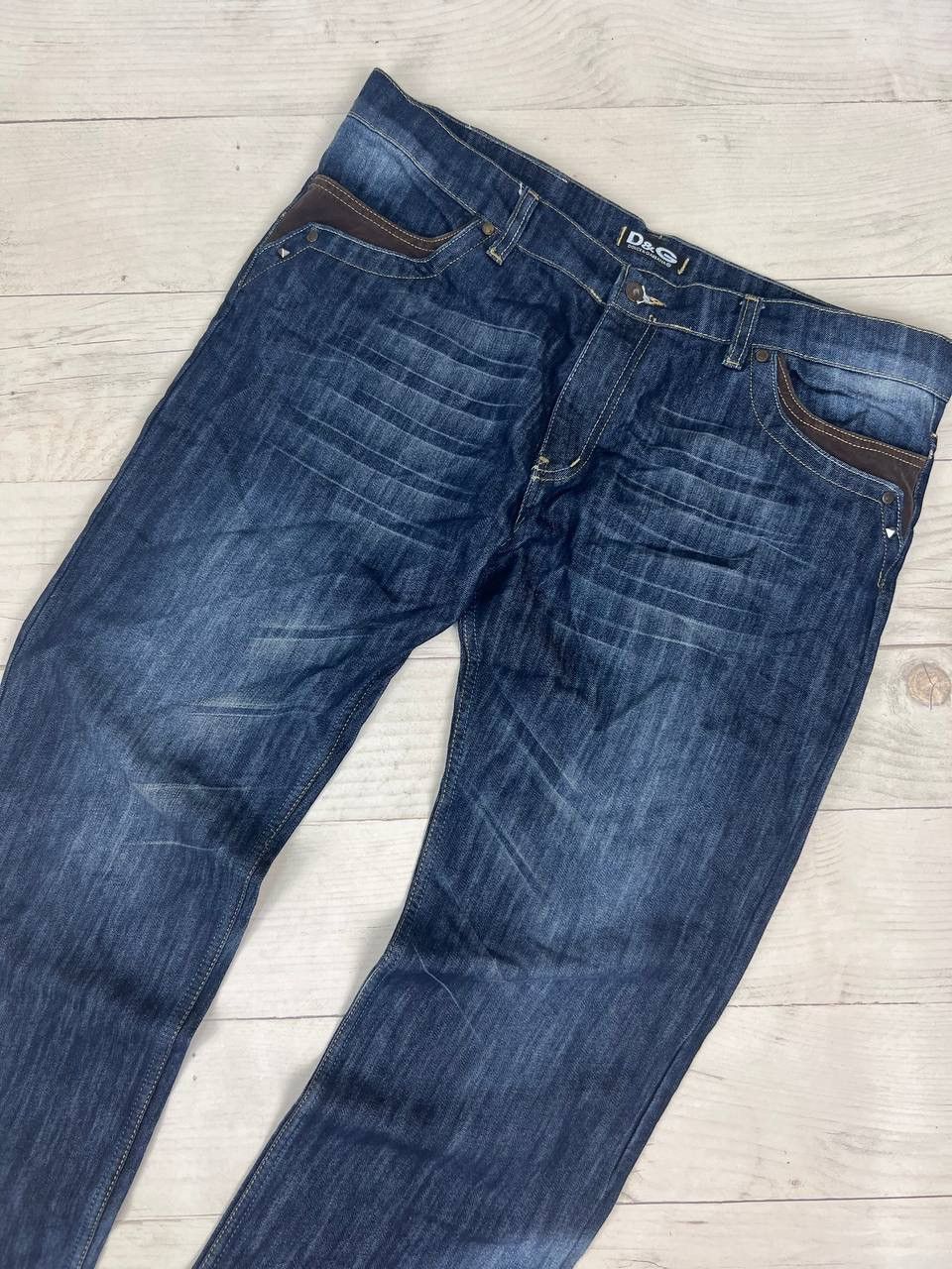 Dolce & Gabbana Vintage Dolce Gabbana Big Logo Denim Jeans Baggy DG Y2K 90s Size US 38 / EU 54 - 11 Thumbnail