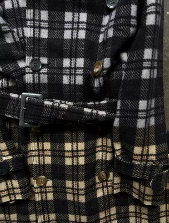 ANREALAGE ANREALAGE AW13 Runway Color-Block Plaid Blend Coat Size XL / US 12-14 / IT 48-50 - 4 Thumbnail