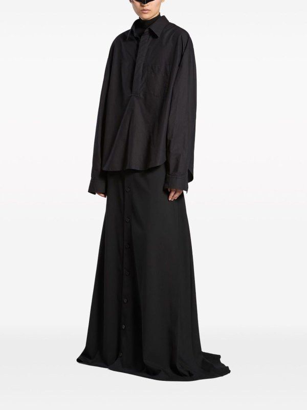 Balenciaga o1mt1gz0226 Vareuse Shirt In Black Size S / US 4 / IT 40 - 3 Thumbnail