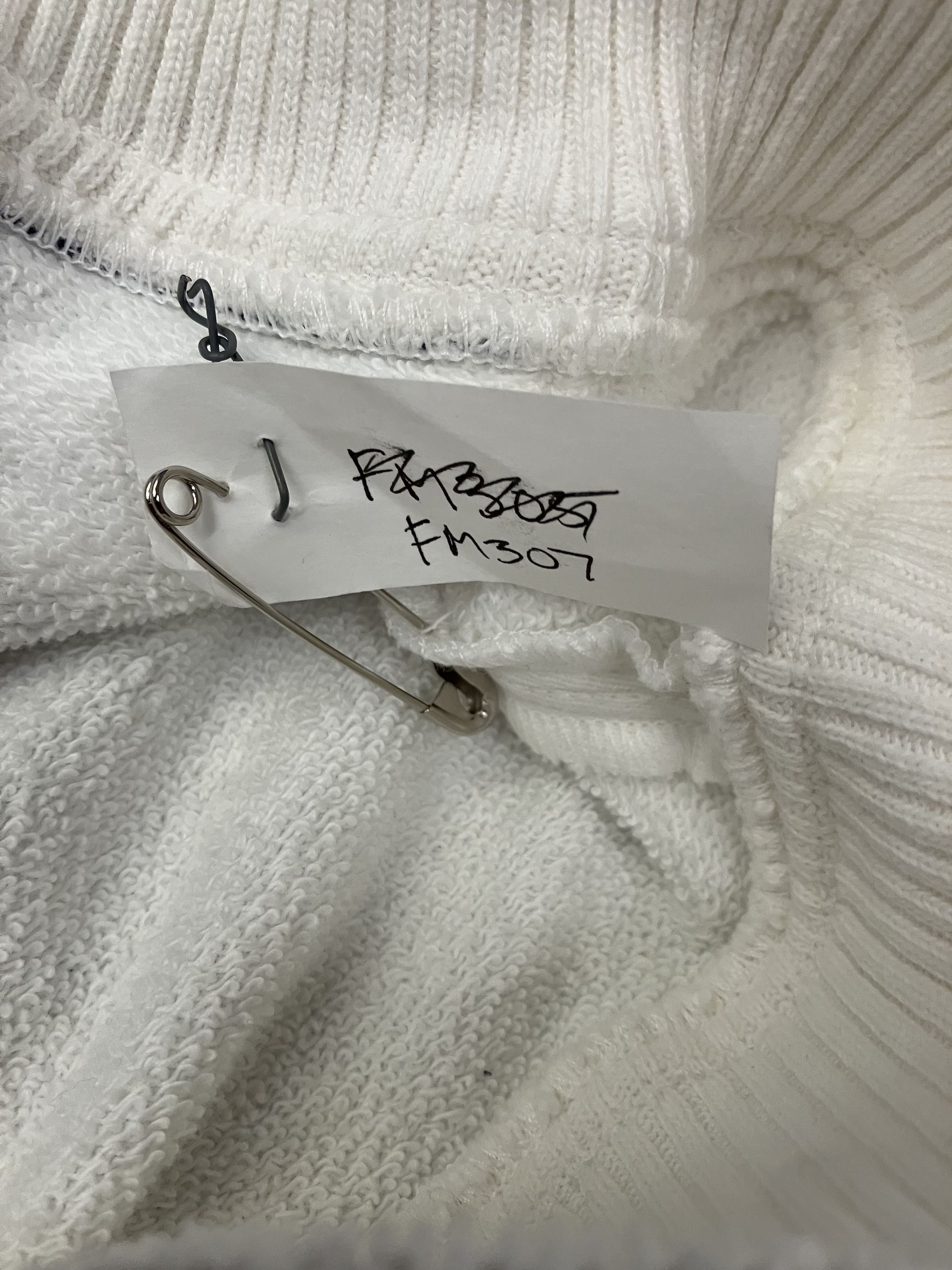 Greg Lauren $1250 NWT White/Denim Fragment Hoodie Large (Size 3) Size US L / EU 52-54 / 3 - 5 Thumbnail