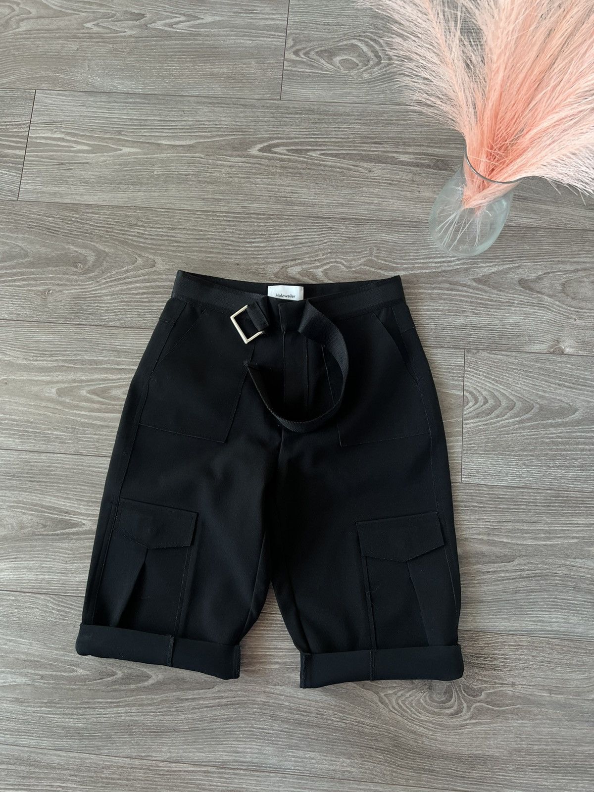 Designer × Holzweiler × Japanese Brand RRP:250€‼️Hozweiler Oter Belted Twill Designer Sweden Shorts Size 24" / US 00 / IT 34 - 1 Thumbnail