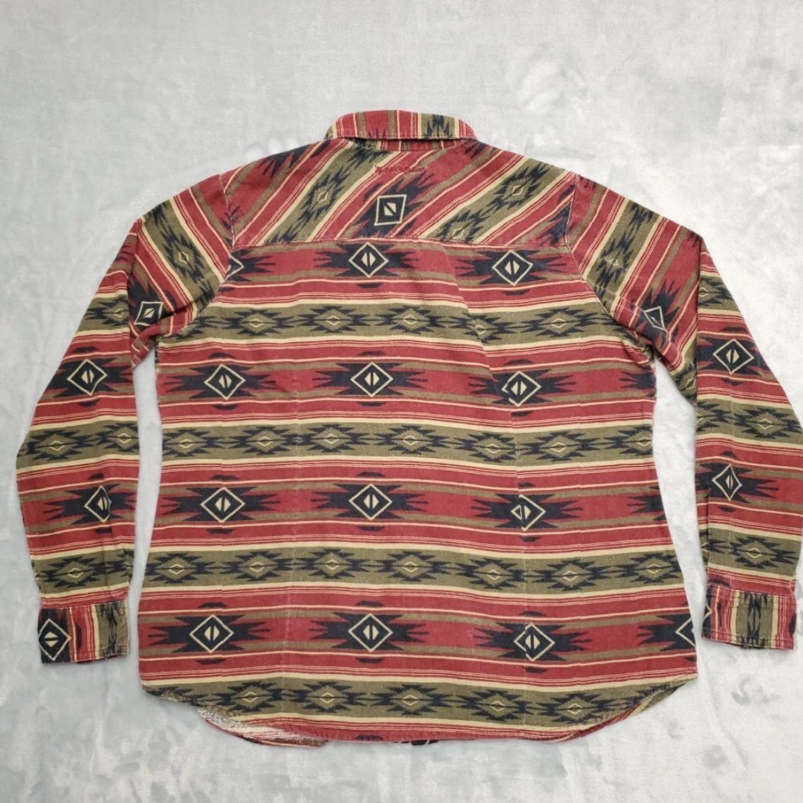Vintage VINTAGE Flannel Shirt Womens XL Metal Button Aztec Southwestern Cowboy Western Shirt Size XL / US 12-14 / IT 48-50 - 7 Thumbnail
