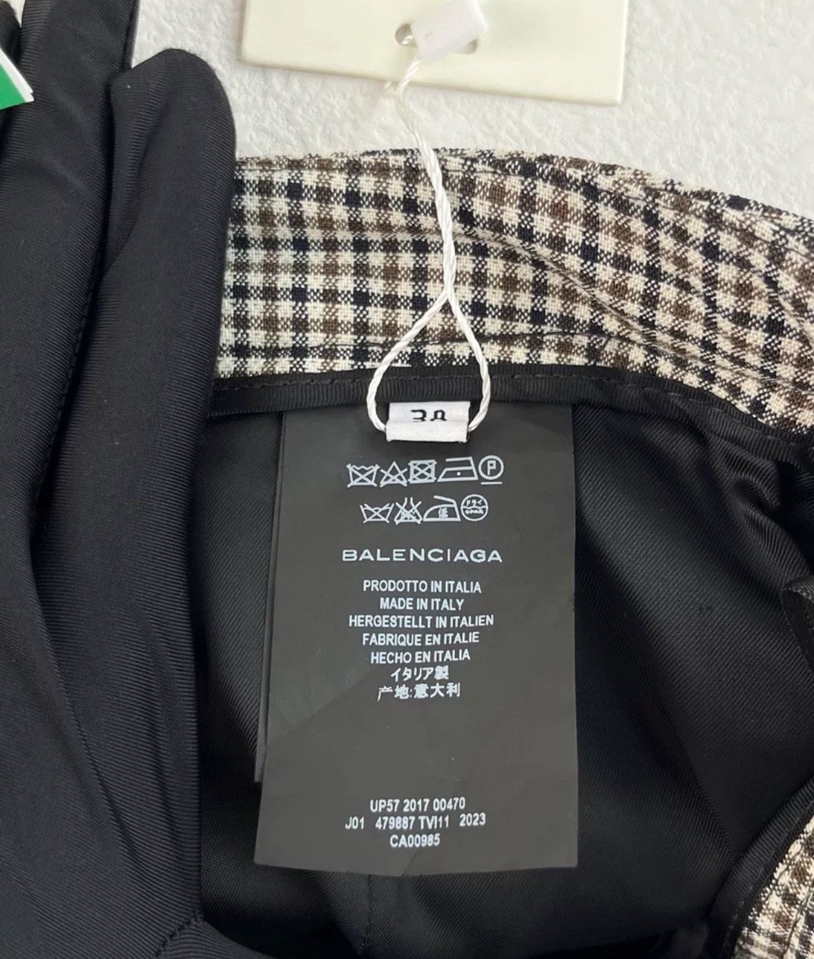 Balenciaga Balenciaga grid damaged short skirt Size 26" / US 2 / IT 38 - 5 Thumbnail