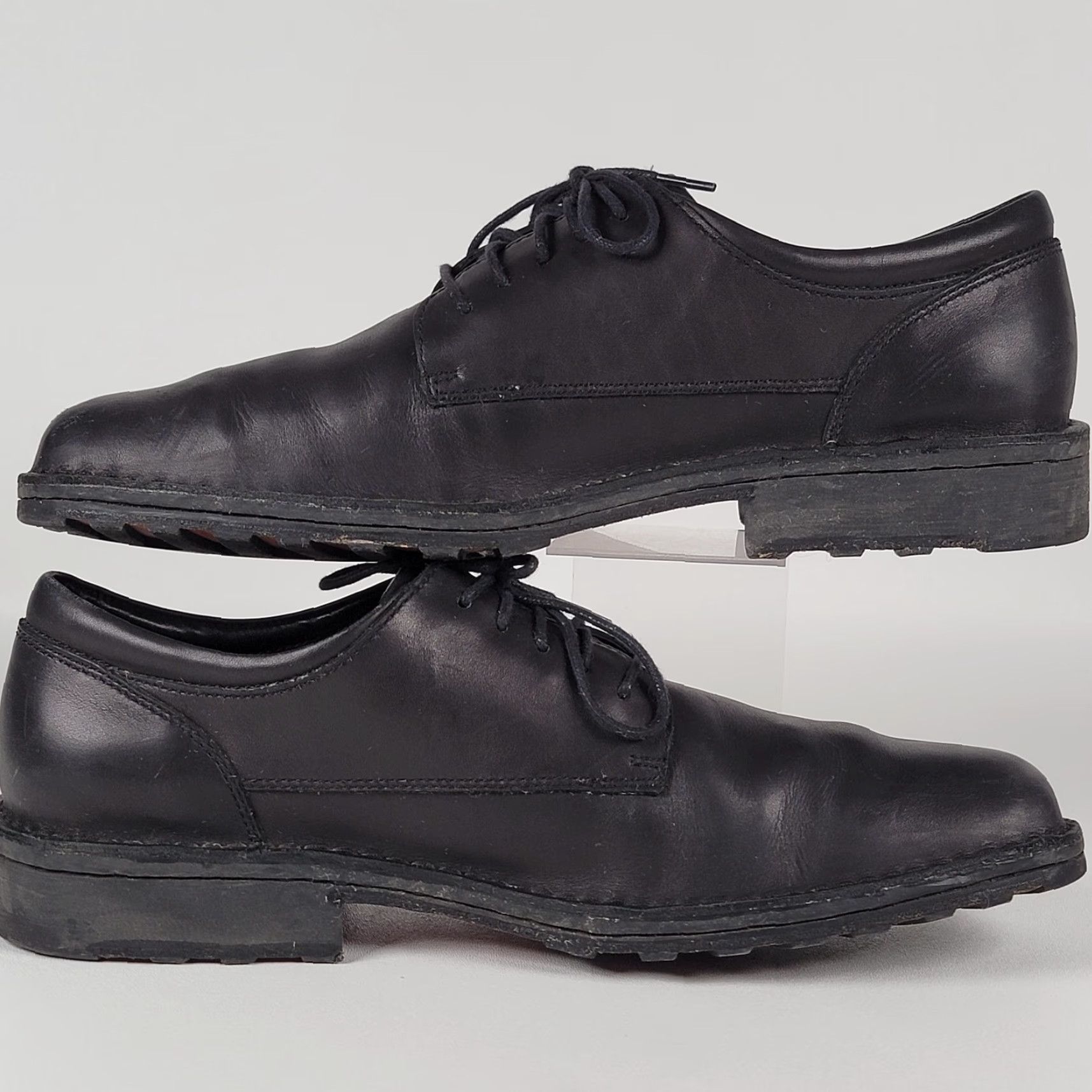 Born Born Fine Black Leather Lace-Up Oxfords US Men's Size US 14 EU 49 Dress Shoes Mens Leather Oxfords Square Toe Lace Up Shoes Men Size US 12 / EU 45 - 4 Thumbnail