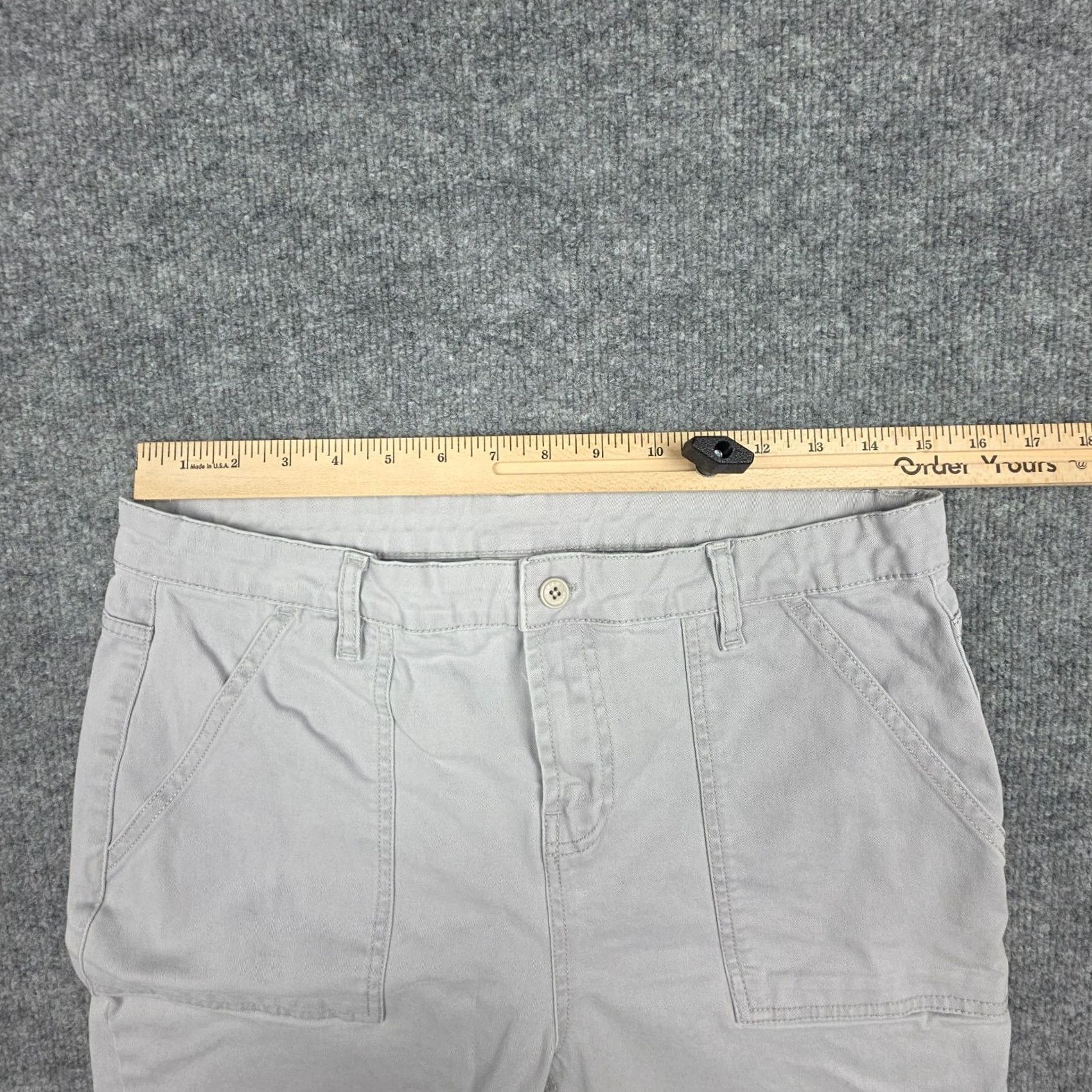 Vintage Wrap London Trousers Pants Women's 30 x 27 Gray Pockets Tapered Cotton Blend Size 30" / US 8 / IT 44 - 6 Thumbnail