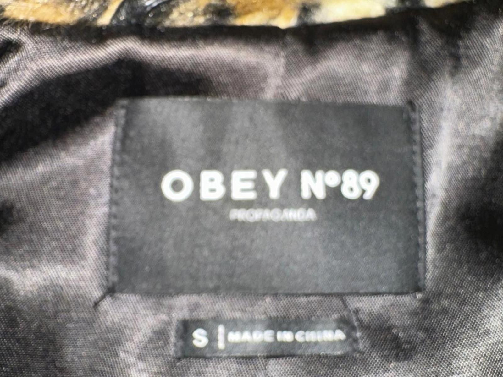 Other OBEY No.89 Faux Fur Leopard Print Jacket S Y2K Streetwear Size S / US 4 / IT 40 - 3 Thumbnail