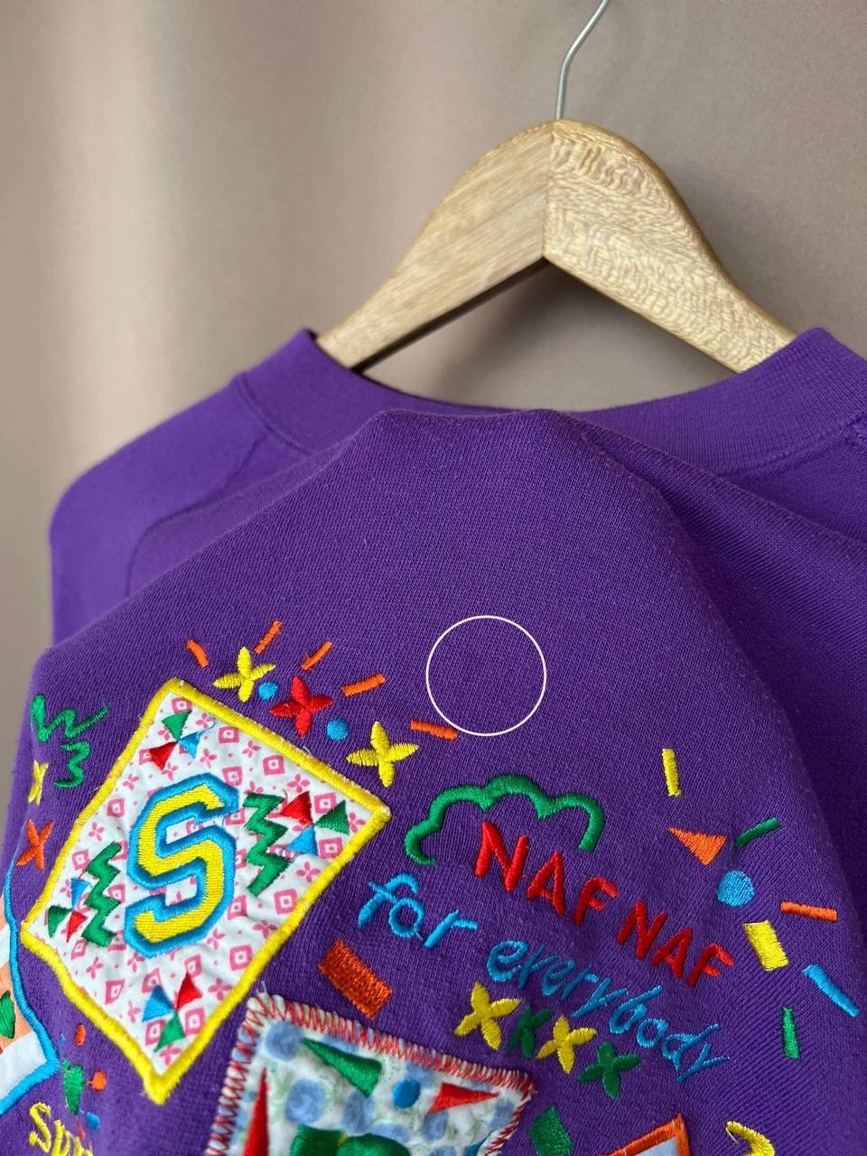 Vintage NAF NAF Embroidered Big Logo Sweatshirt Mens Size M/L Size US L / EU 52-54 / 3 - 13 Thumbnail