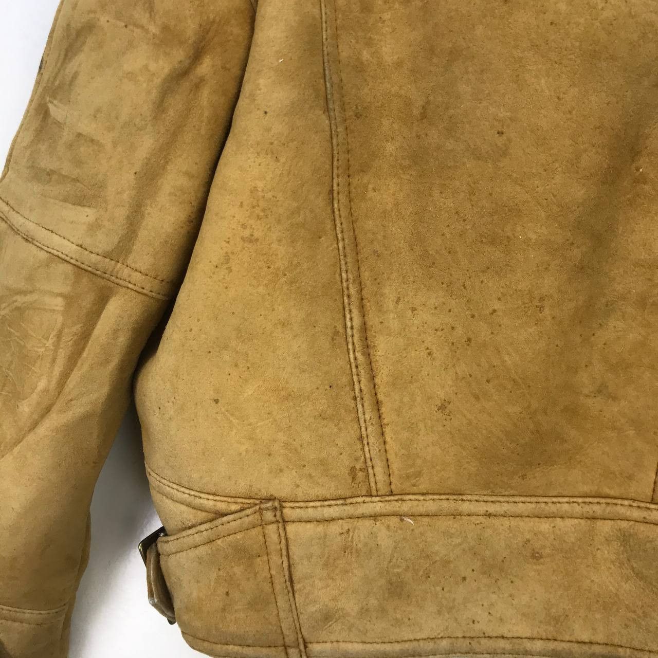 Genuine Leather Vintage Wind Armor Military Style Sheepskin Sherling Coat Size US M / EU 48-50 / 2 - 14 Thumbnail