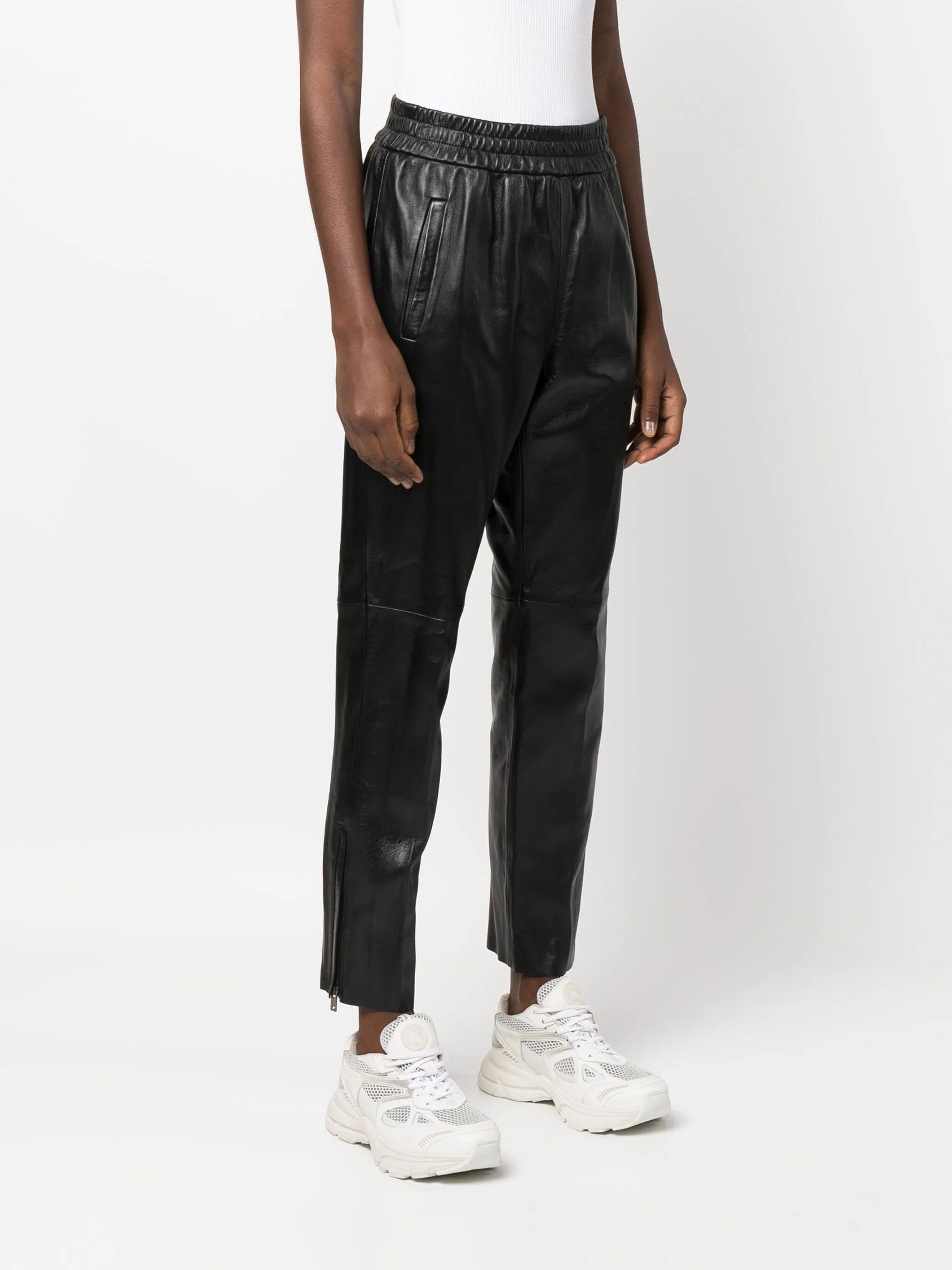 Golden Goose o1y0725 Leather Sweatpant in Black Size 30" / US 8 / IT 44 - 3 Thumbnail