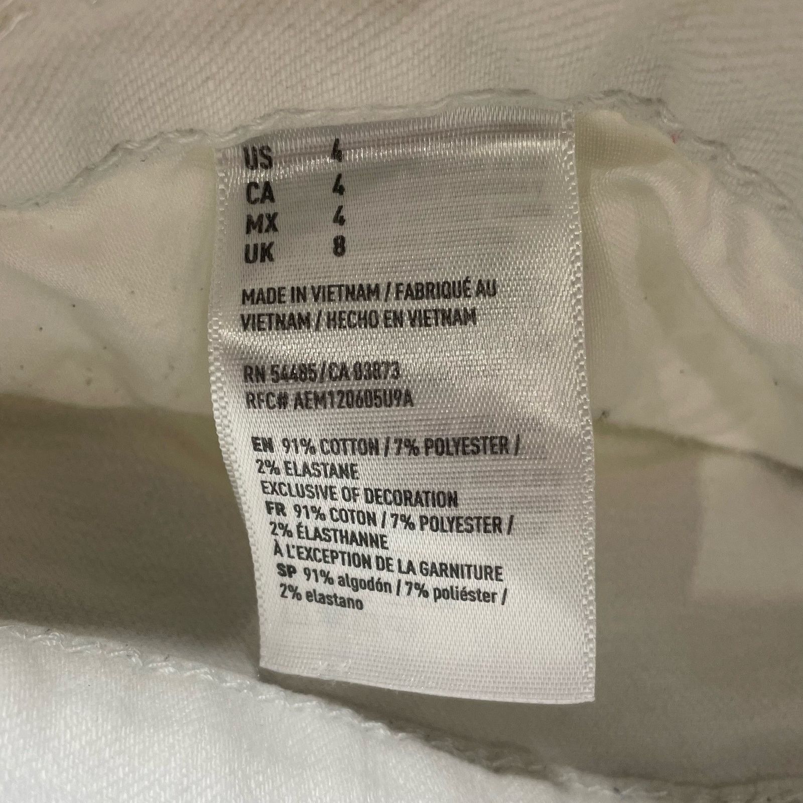 American Eagle Outfitters American Eagle White Denim Shorts Size 27" / US 4 / IT 40 - 4 Thumbnail