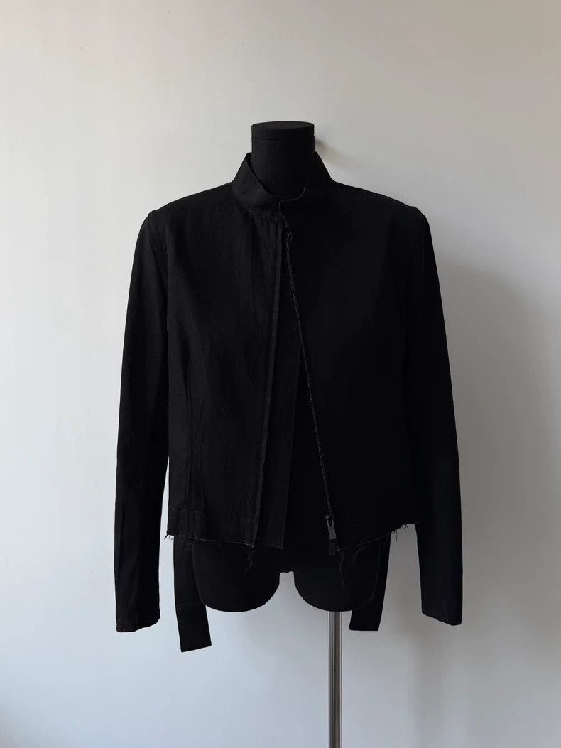 Yohji Yamamoto Yohji Yamamoto Yohji Yamamoto Black Short Denim Jacket Size US S / EU 44-46 / 1 - 2 Thumbnail