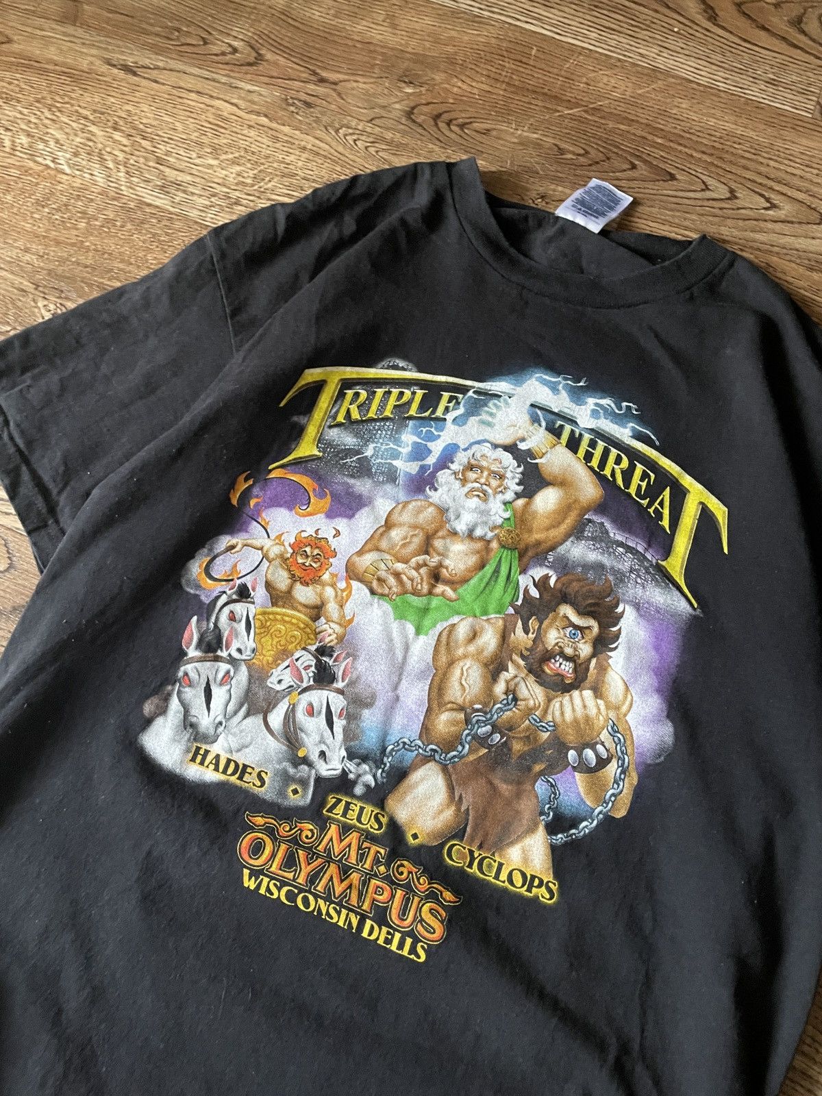 Other Vintage 90s Funny Humor T-Shirt triple threat Size US L / EU 52-54 / 3 - 3 Thumbnail