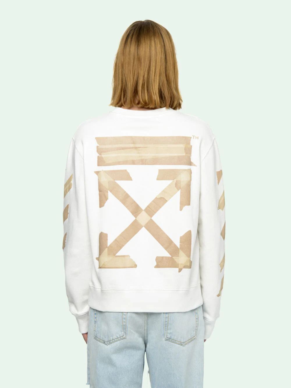 Off-White White Tape Arrows Logo Sweatshirt Size US M / EU 48-50 / 2 - 2 Thumbnail