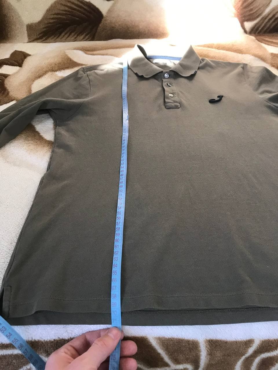 Jacob Cohen 🔥 Jacob Cohen Slim Fit Long Sleeve Polo Shirt Olive Green Size US XL / EU 56 / 4 - 10 Thumbnail